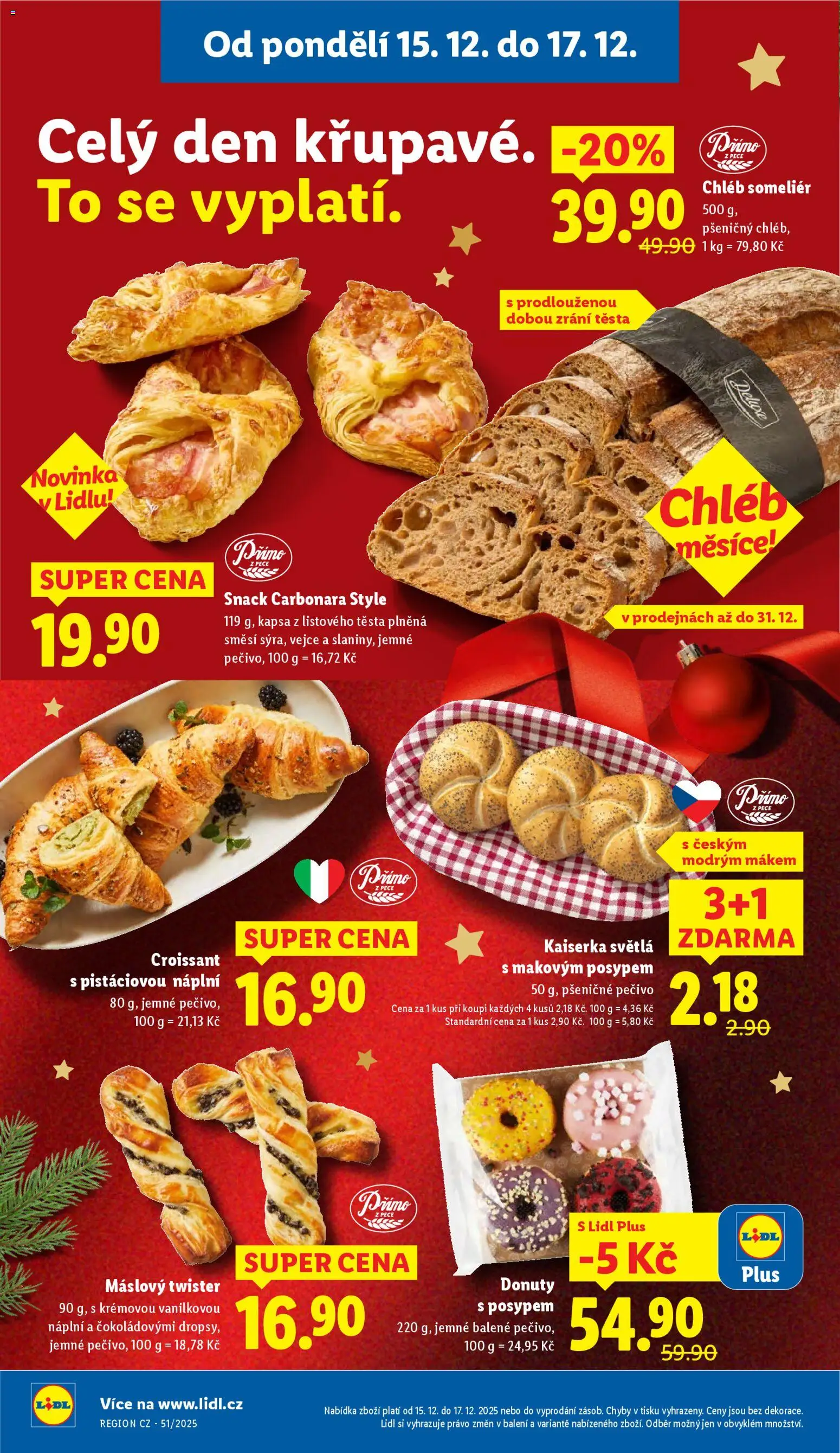 Lidl leták od 15.12.2025 | Strana: 14 | Produkty: Kaiserka, Vejce, Deluxe, Croissant