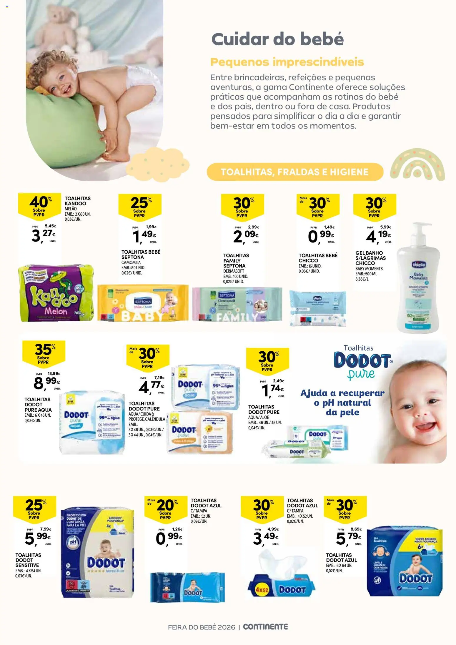 Continente - Açores: Bebé │ válido de 20.01.2026 | Página: 12 | Produtos: Fraldas, Banho, Melão