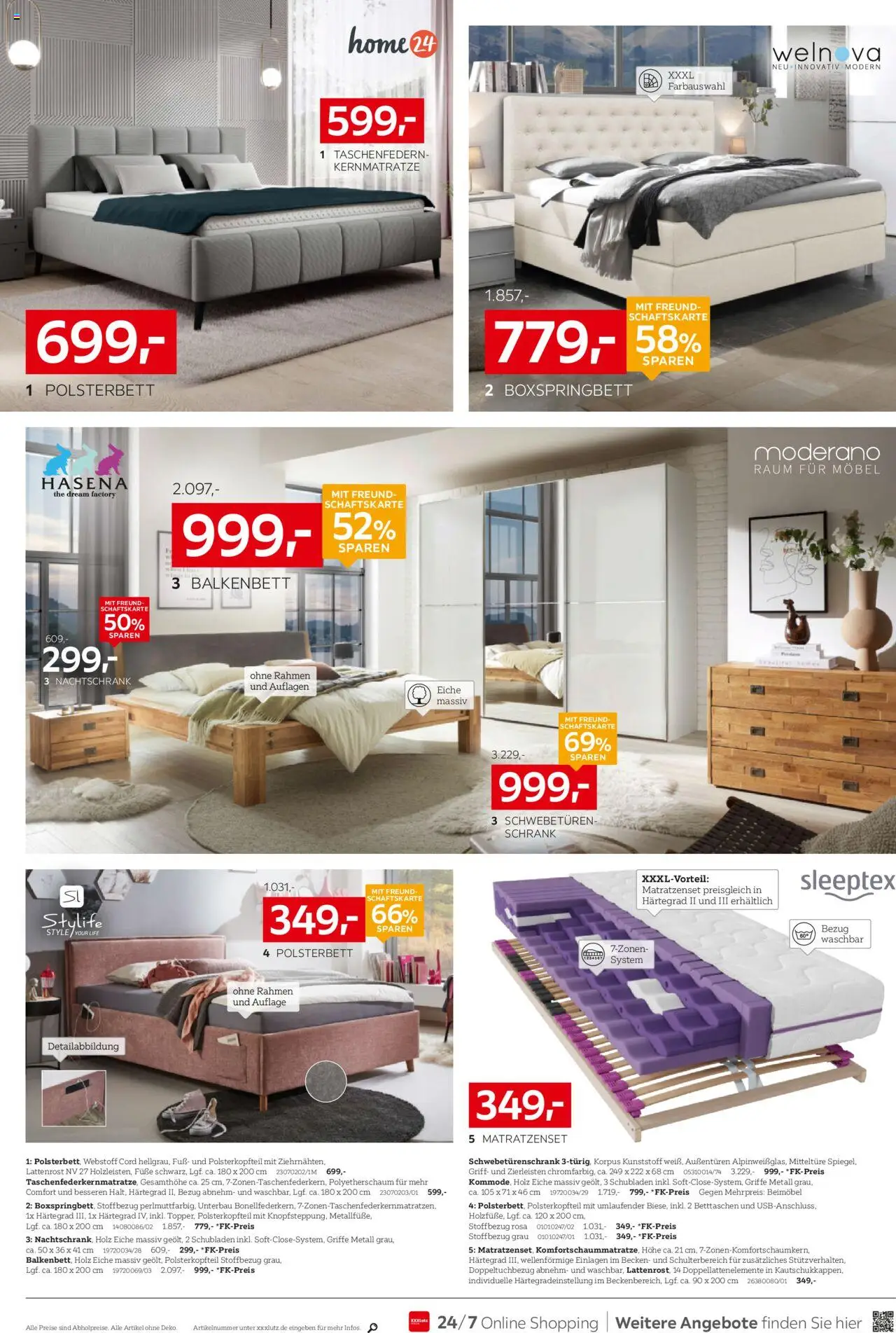 XXXL Lutz Prospekt 	 - gültig ab dem 11.08.2025 | Seite: 6 | Produkte: Lattenrost, Schwebetürenschrank, Polsterbett, Schrank