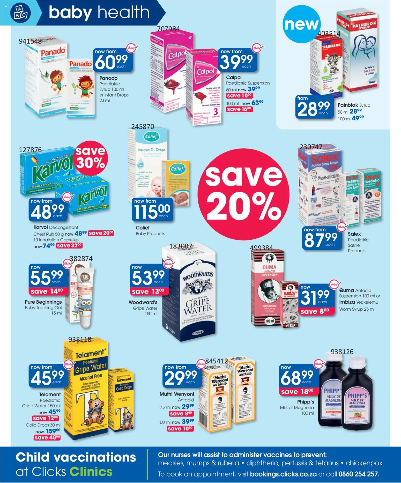 New Clicks catalogue – valid from 30.12.2025 | Page: 28 | Products: Milk, Syrup, Water