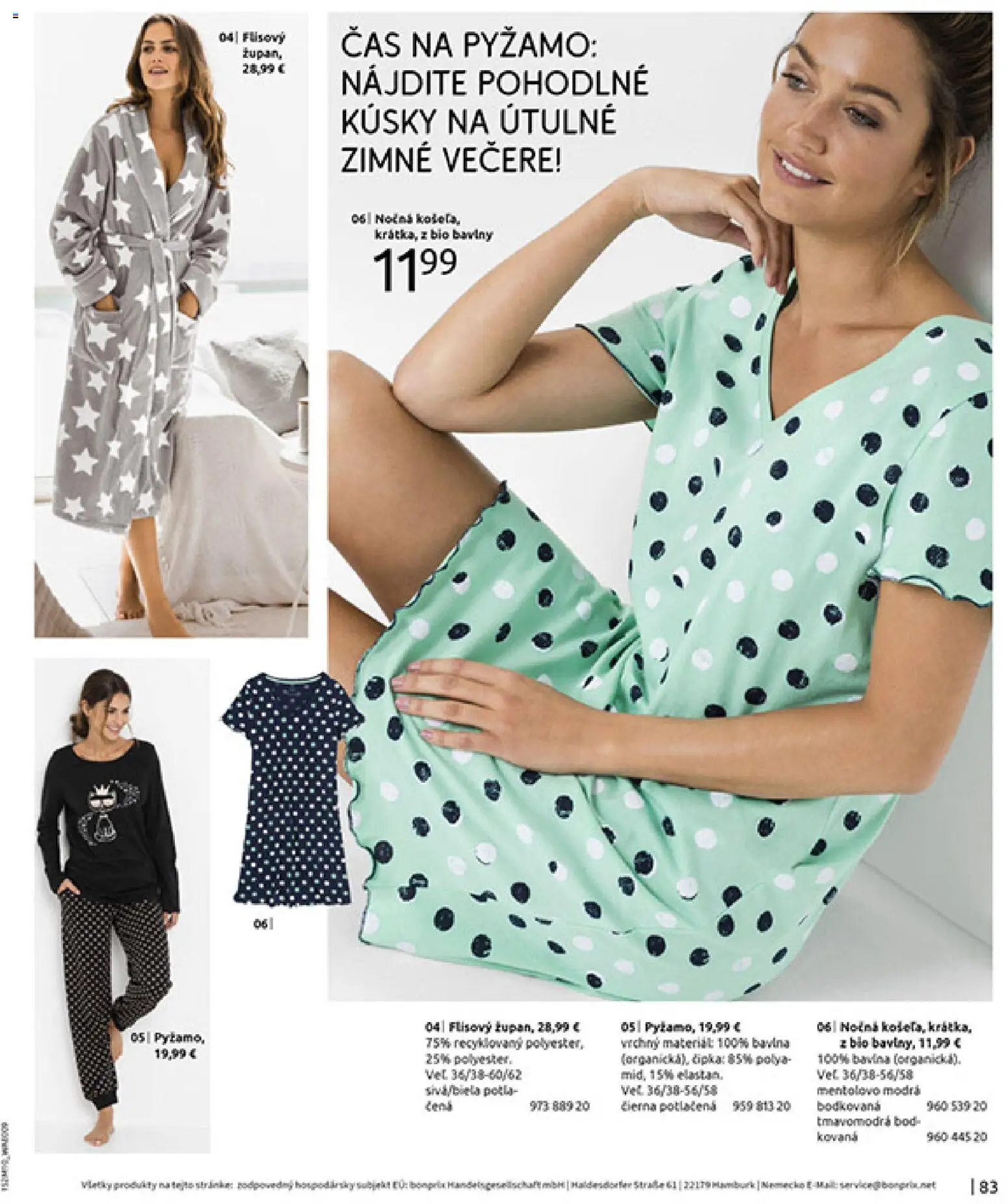 Nové Bonprix akcie – leták je platný od 24.11.2025 | Strana: 85 | Produkty: Pyžamo