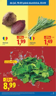 Ofertele Lidl valabile de la 16.03.2026 | Pagină: 21 | Produse: Pungă, Ceapă, Sfeclă