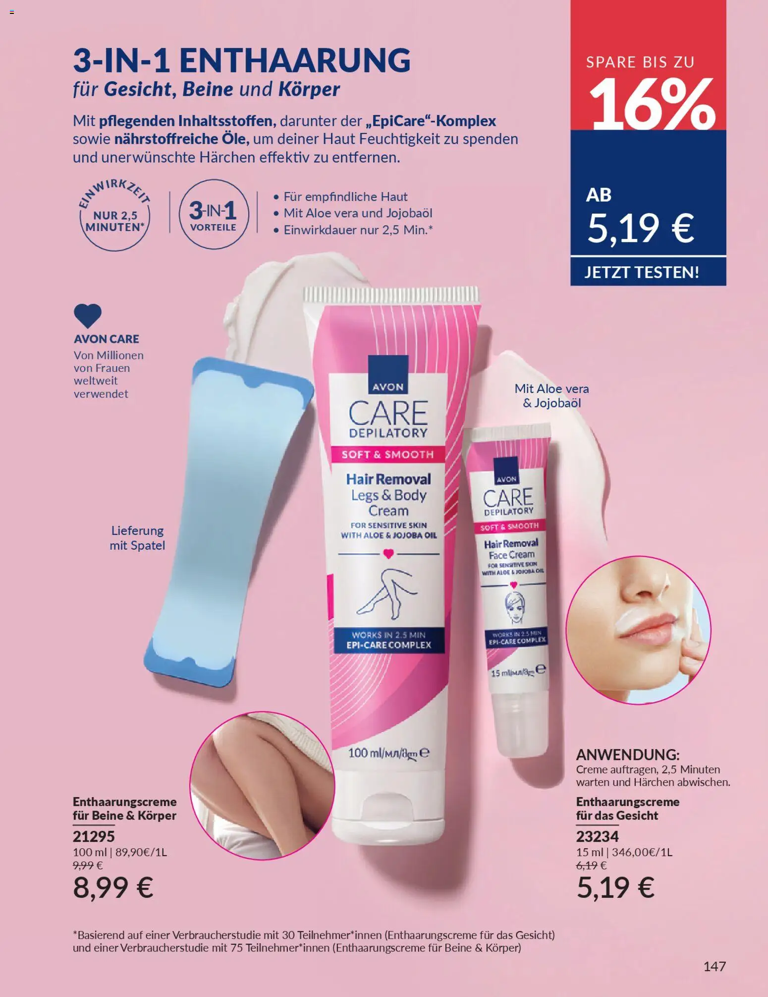 AVON Katalog März 2026 – gültig ab 01.03.2026 | Seite: 149 | Produkte: Creme, Enthaarungscreme