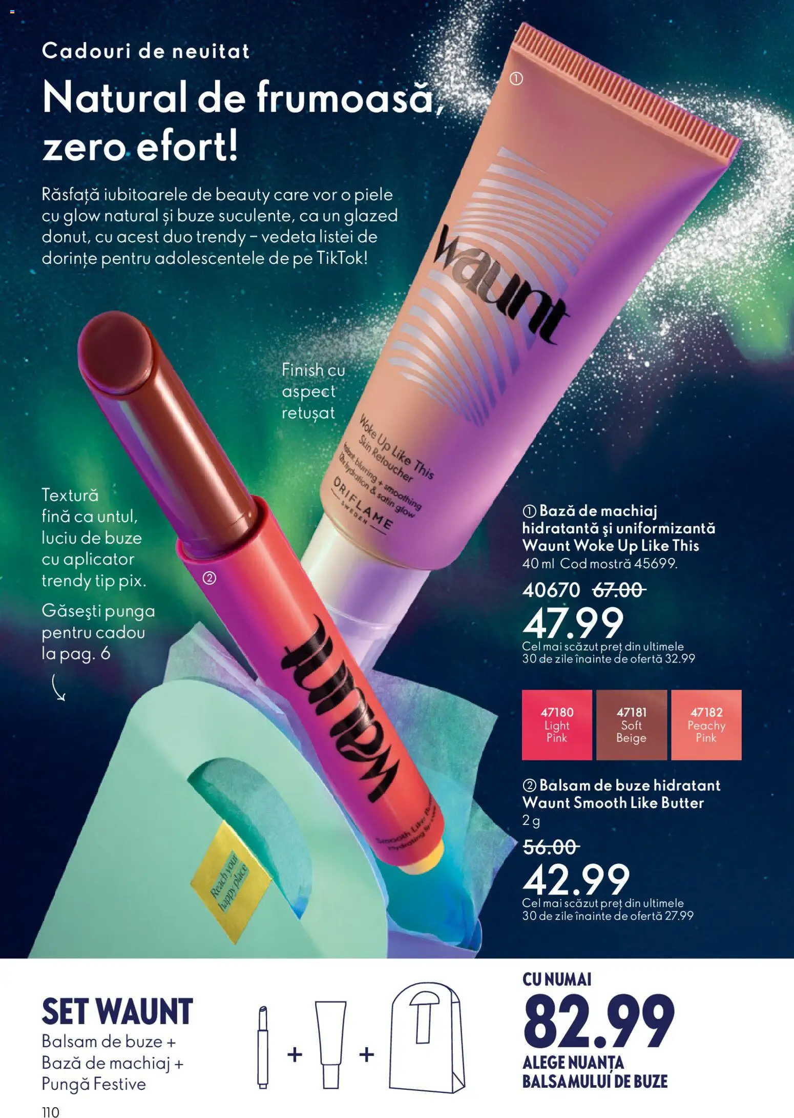 Noul catalog Oriflame – valabil de la 03.12.2025 | Pagină: 110 | Produse: Pungă, Machiaj, Luciu de buze, Balsam