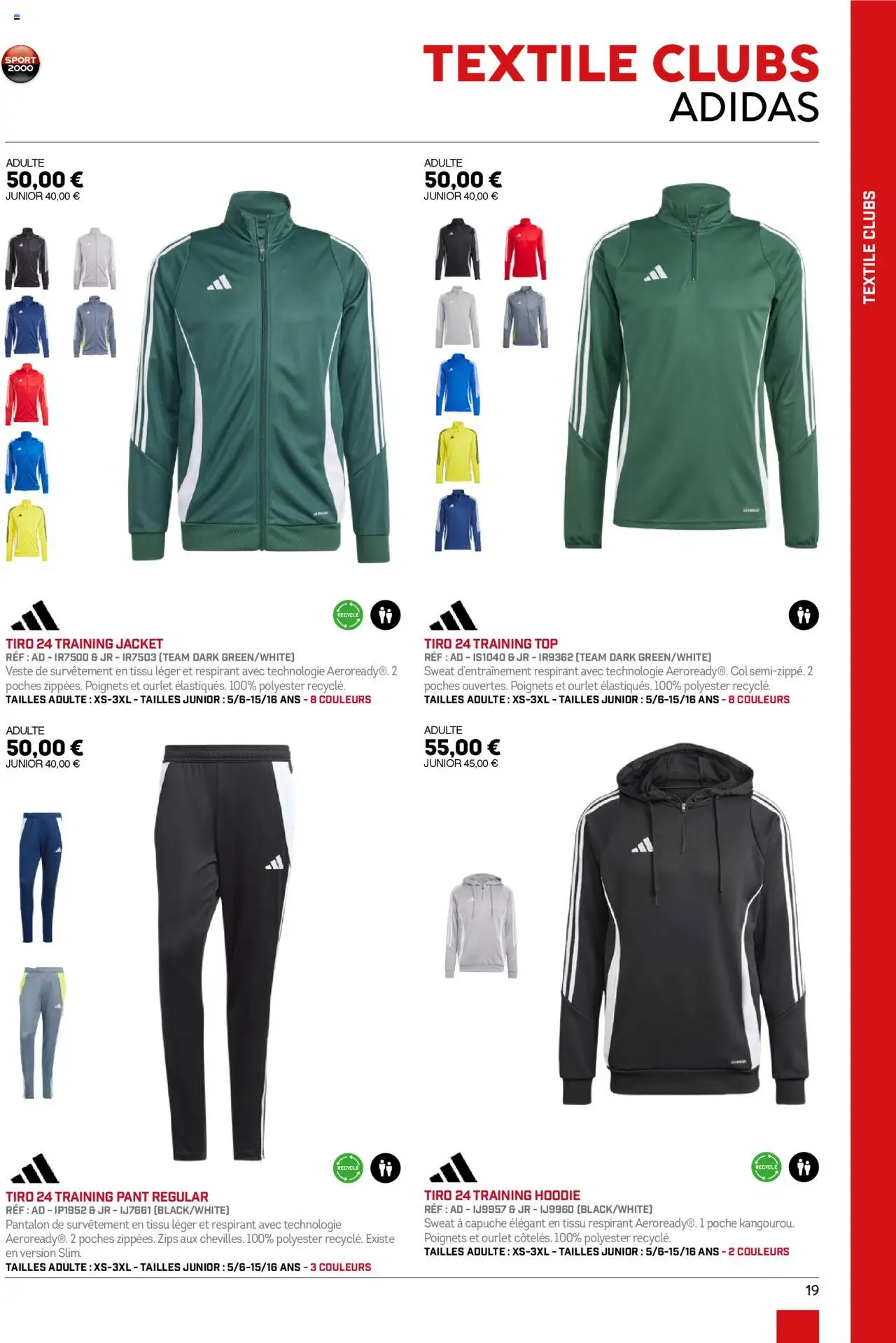 {H1} | Page: 19 | Produits: Sweat à capuche, Veste, Pantalon