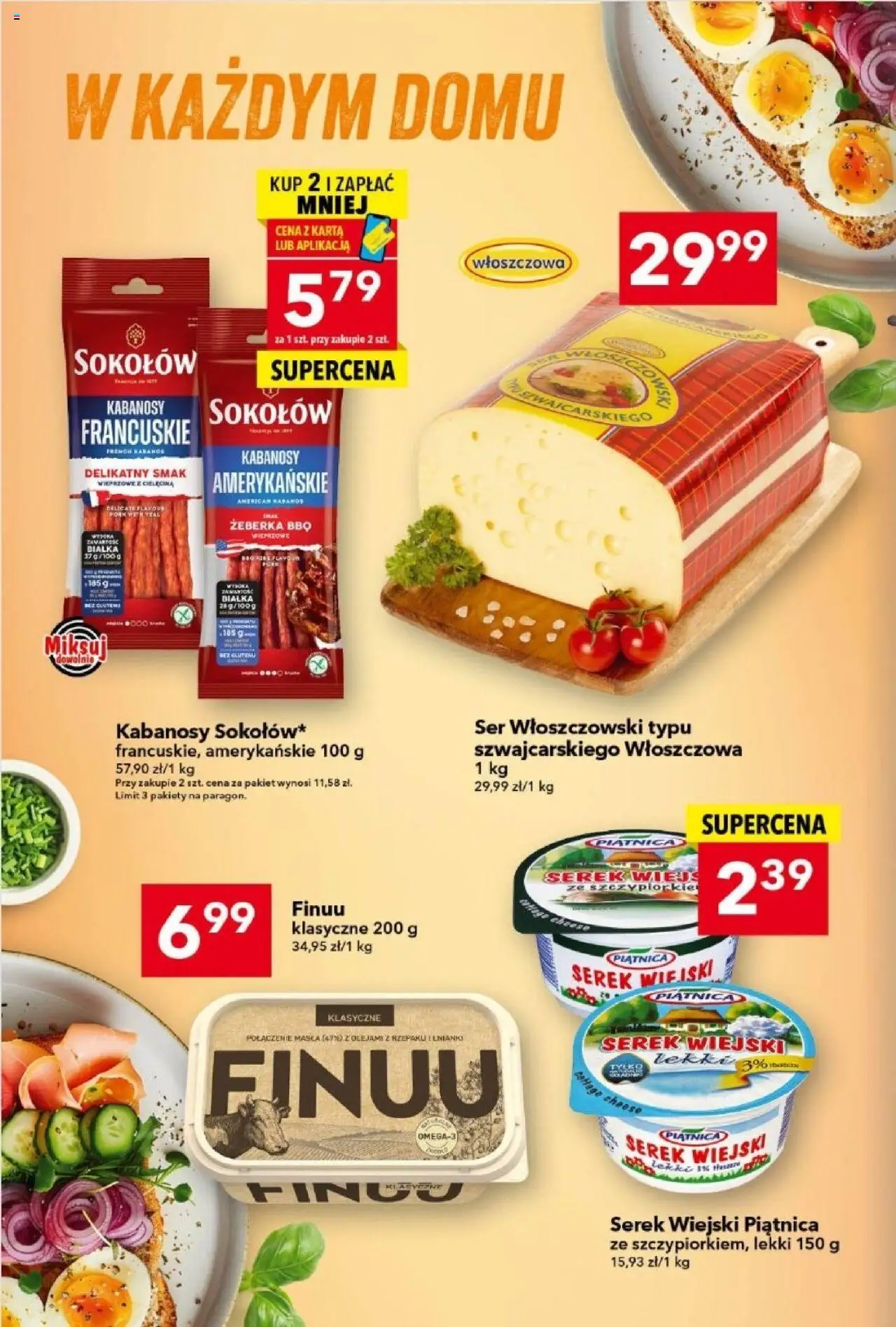 Lewiatan gazetka od 23.10.2025 | Strona: 6 | Produkty: Karta, Kabanosy, Ser, Serek wiejski lekki
