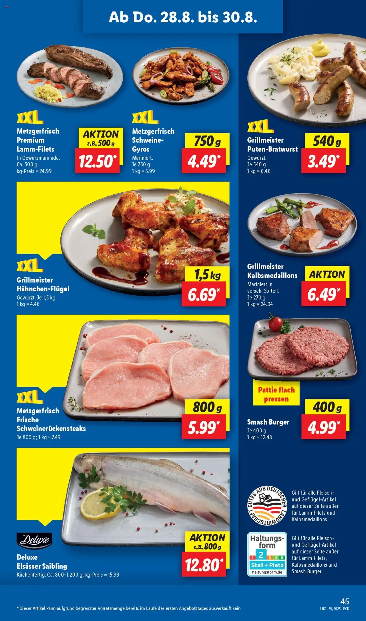 Lidl Prospekt 	 - gültig ab dem 25.08.2025 | Seite: 61 | Produkte: Burger, Gyros, Fleisch