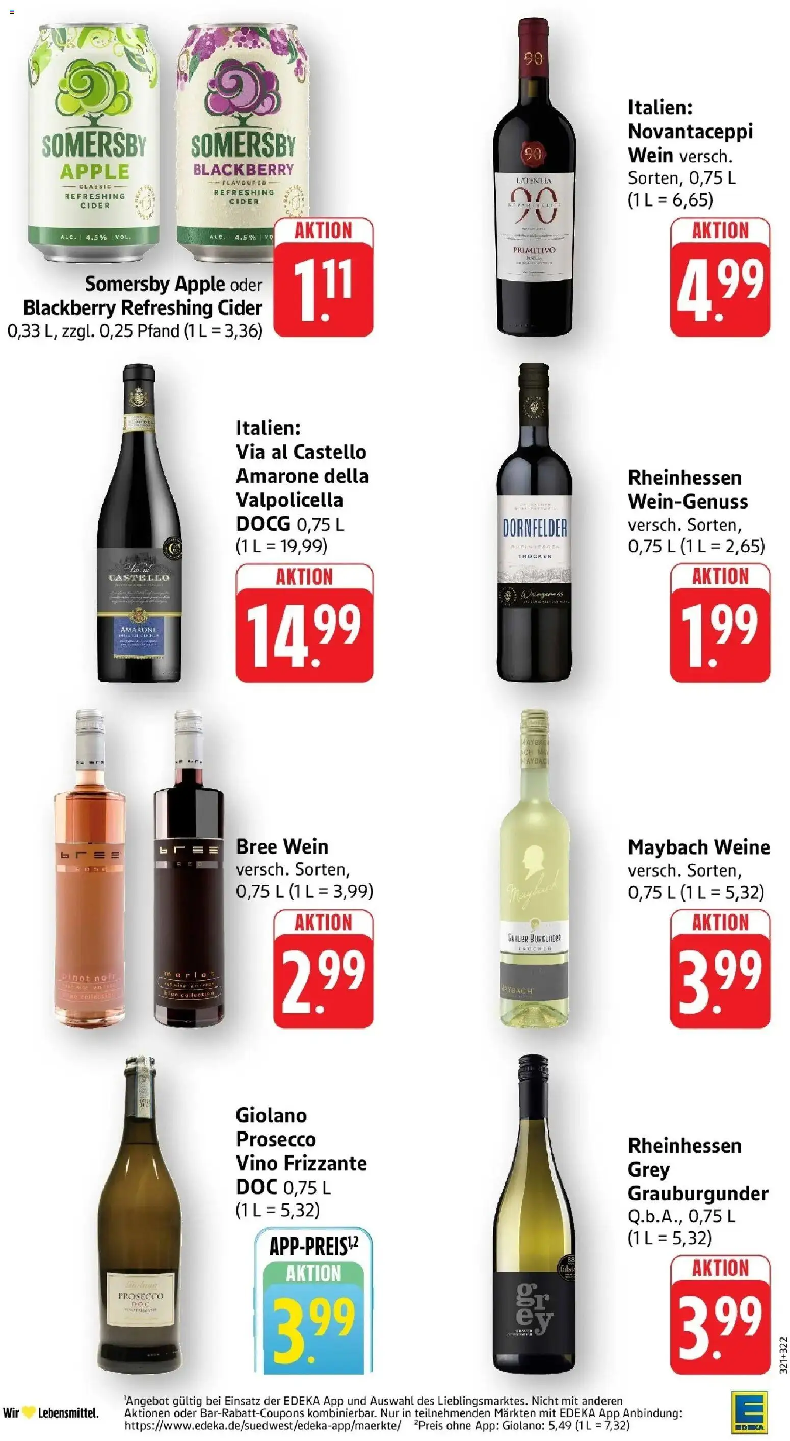 Edeka prospekt Piesport	 – gültig ab 05.04.2026 | Seite: 36 | Produkte: Merlot, Bree, Prosecco, Wein