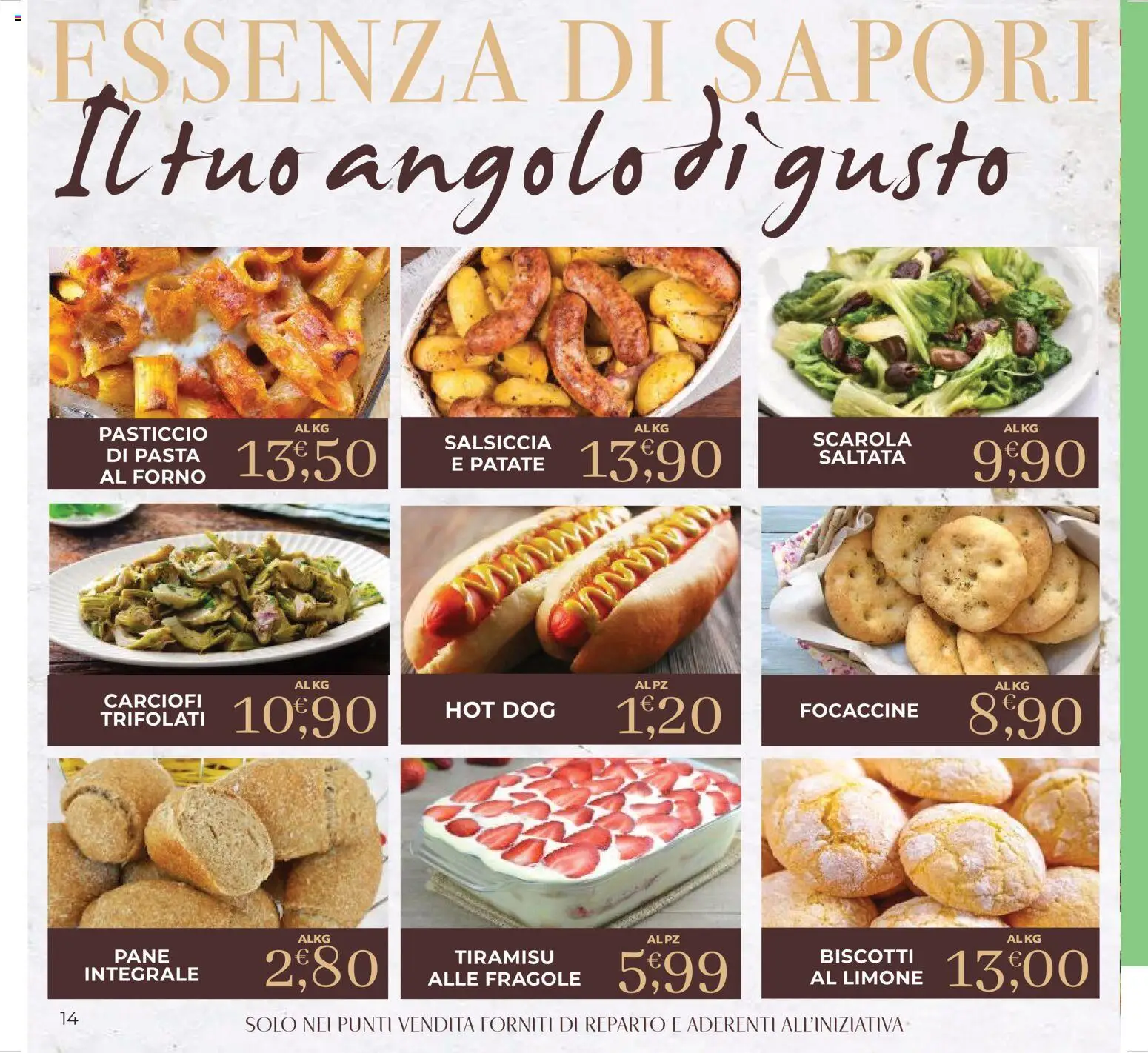 Volantino Eté del 29.04.2026 | Pagina: 14 | Prodotti: Pane, Fragole, Biscotti, Salsiccia