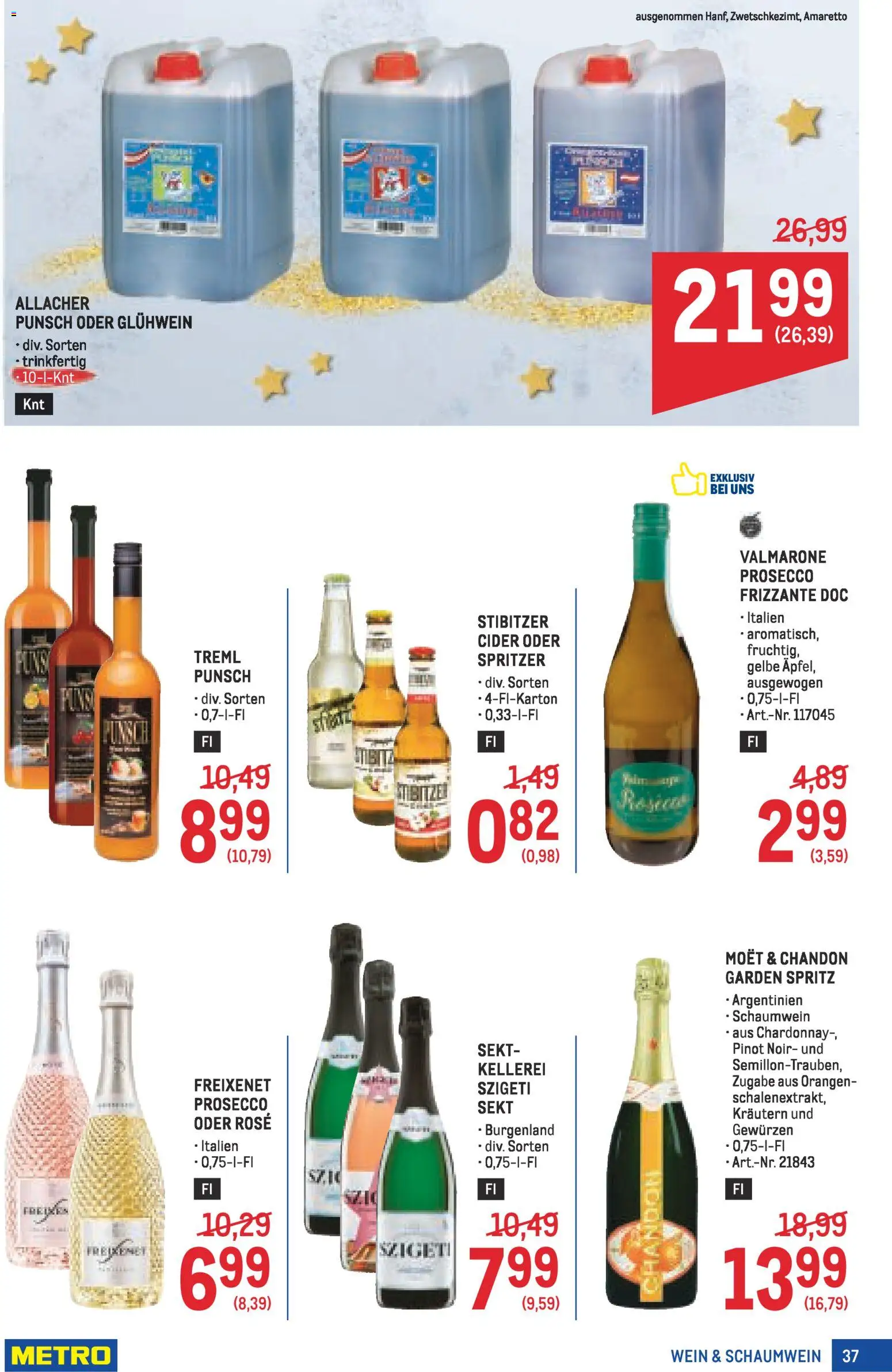Metro angebote Profi gültig ab 13.11.2025 | Seite: 37 | Produkte: Wein, Orangen
