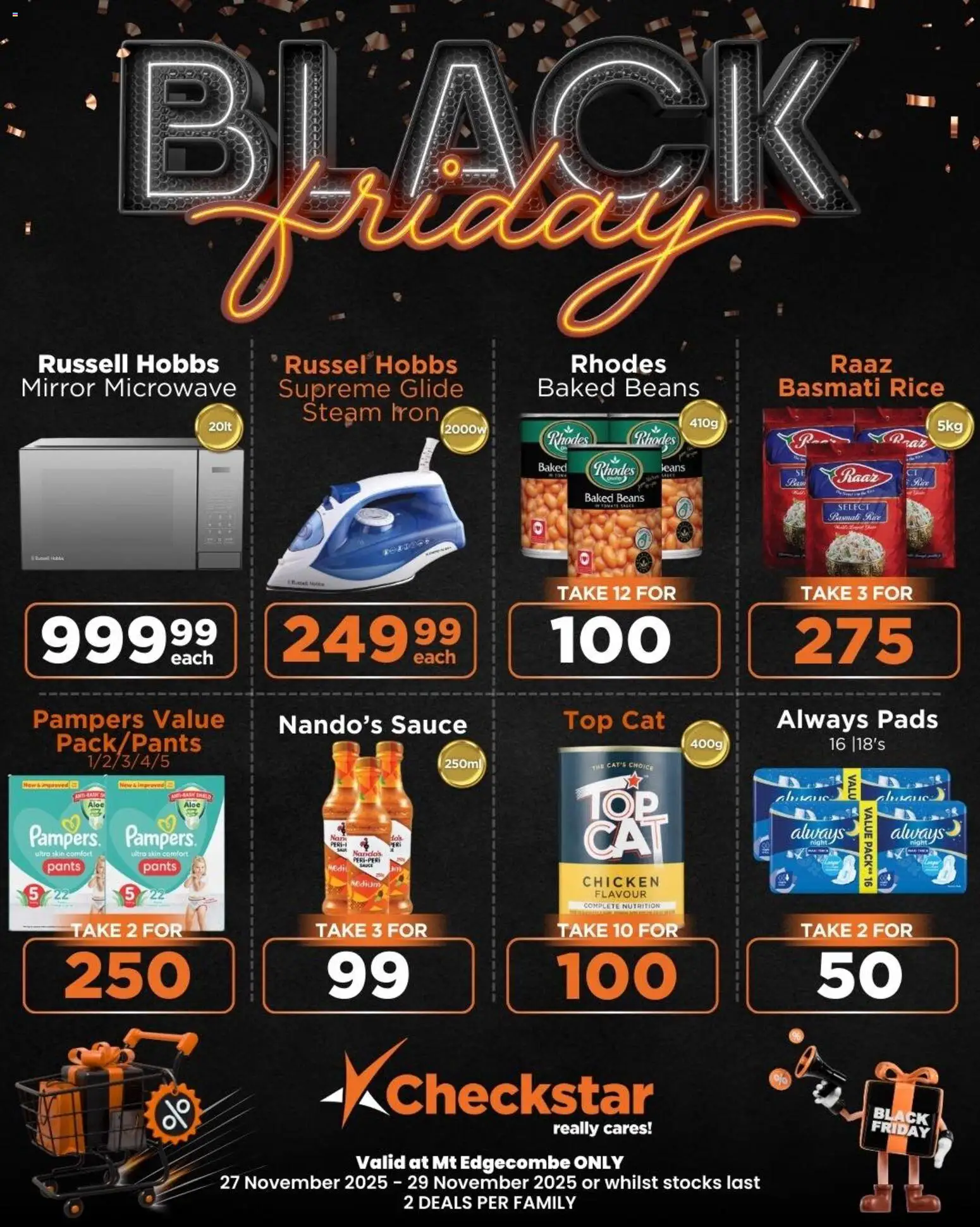 New Check Star catalogue – valid from 27.11.2025 | Page: 3 | Products: Baked beans, Mirror, Microwave, Sauce