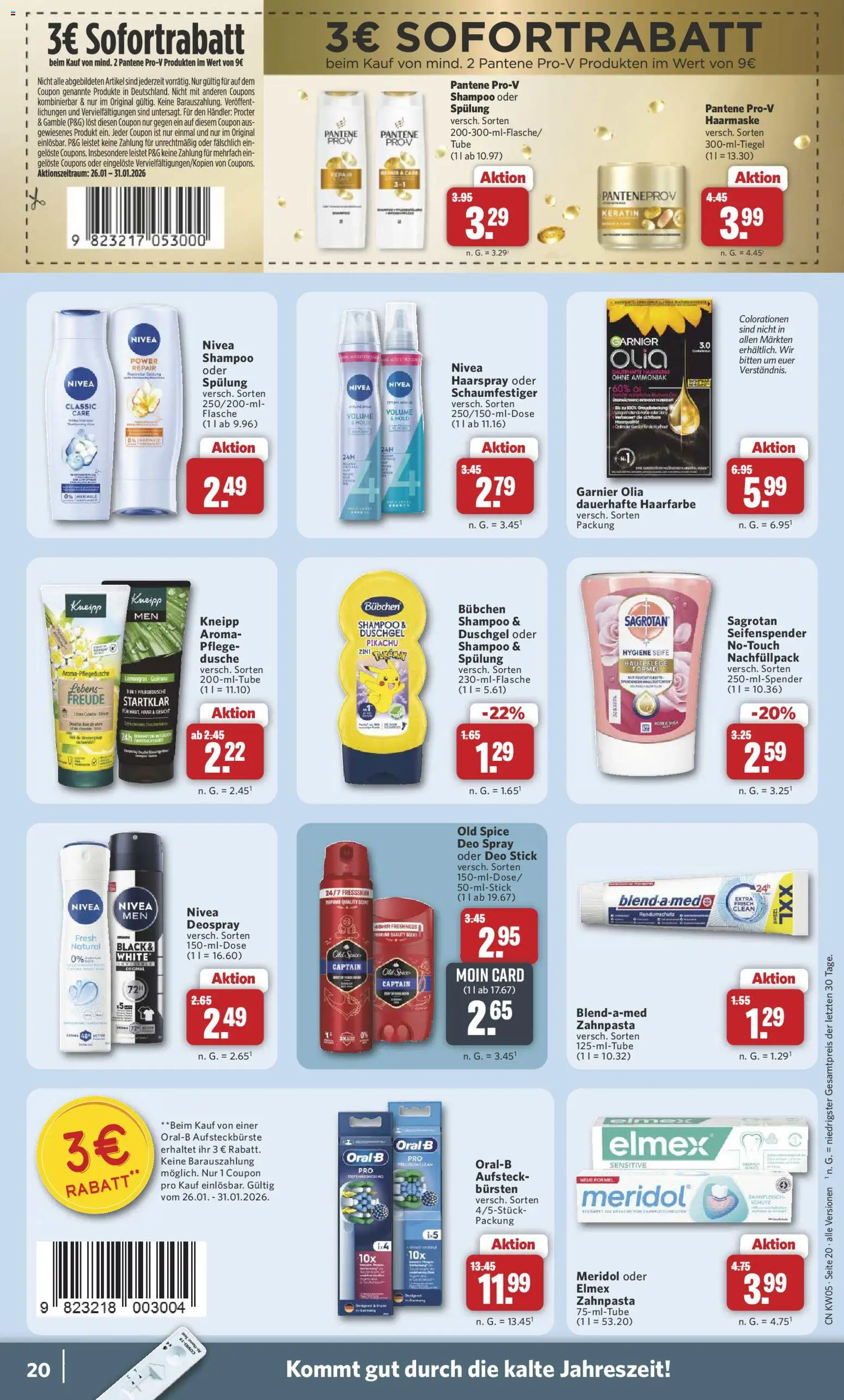 Combi Prospekt 	 – gültig ab 26.01.2026 | Seite: 20 | Produkte: Seifenspender, Spülung, Duschgel, Deospray