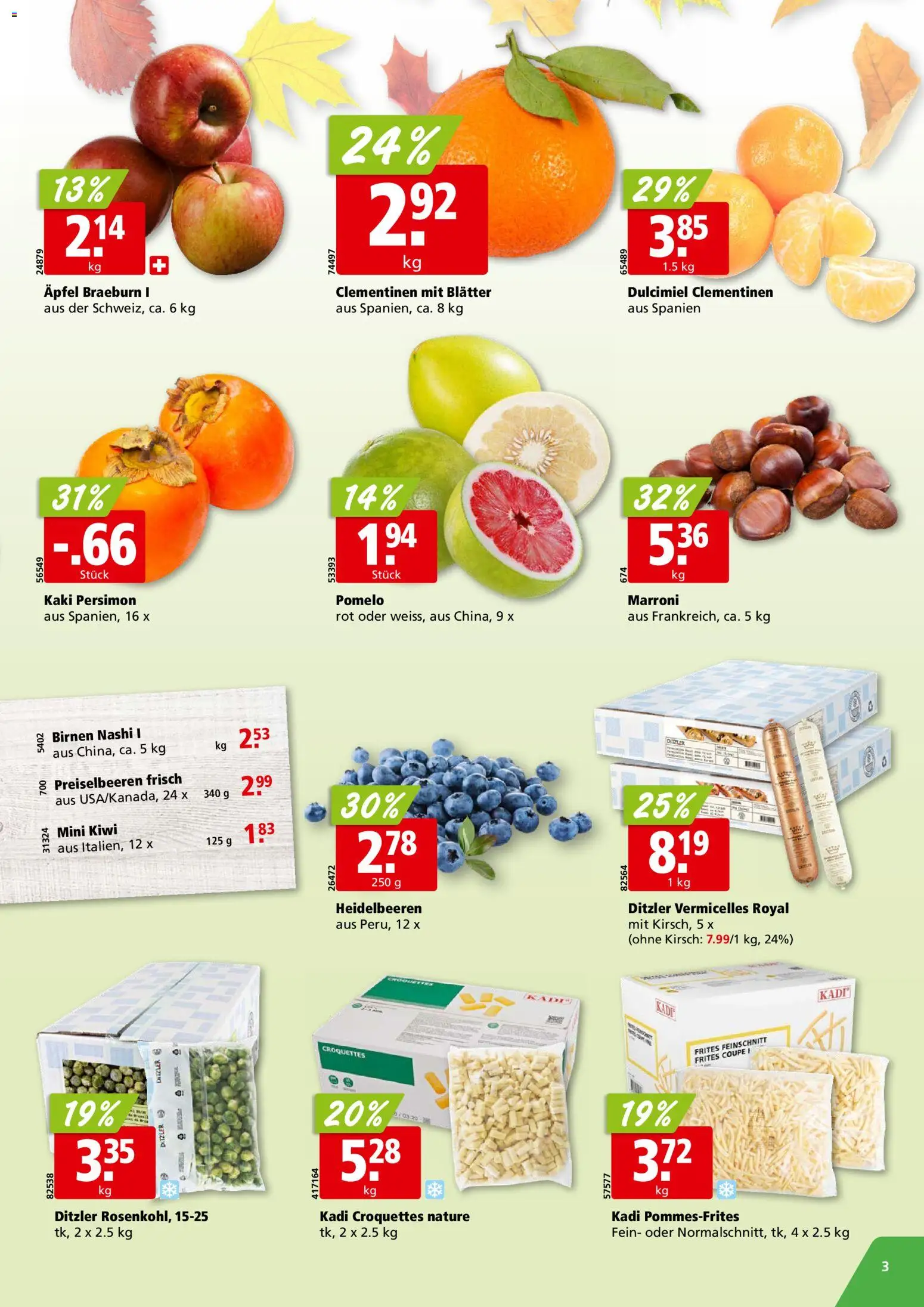 Aligro Aktionen – gültig ab 27.10.2025 | Seite: 3 | Produkte: Äpfel, Kaki, Kiwi