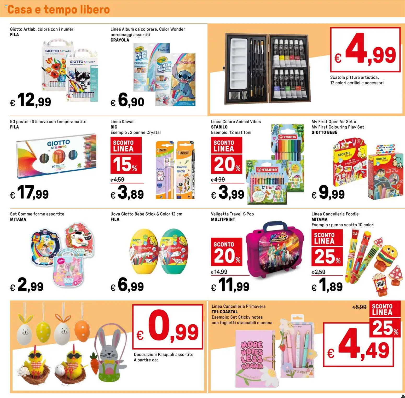 Volantino Iper del 27.03.2026 | Pagina: 46 | Prodotti: Temperamatite, Penne, Valigetta, Decorazioni