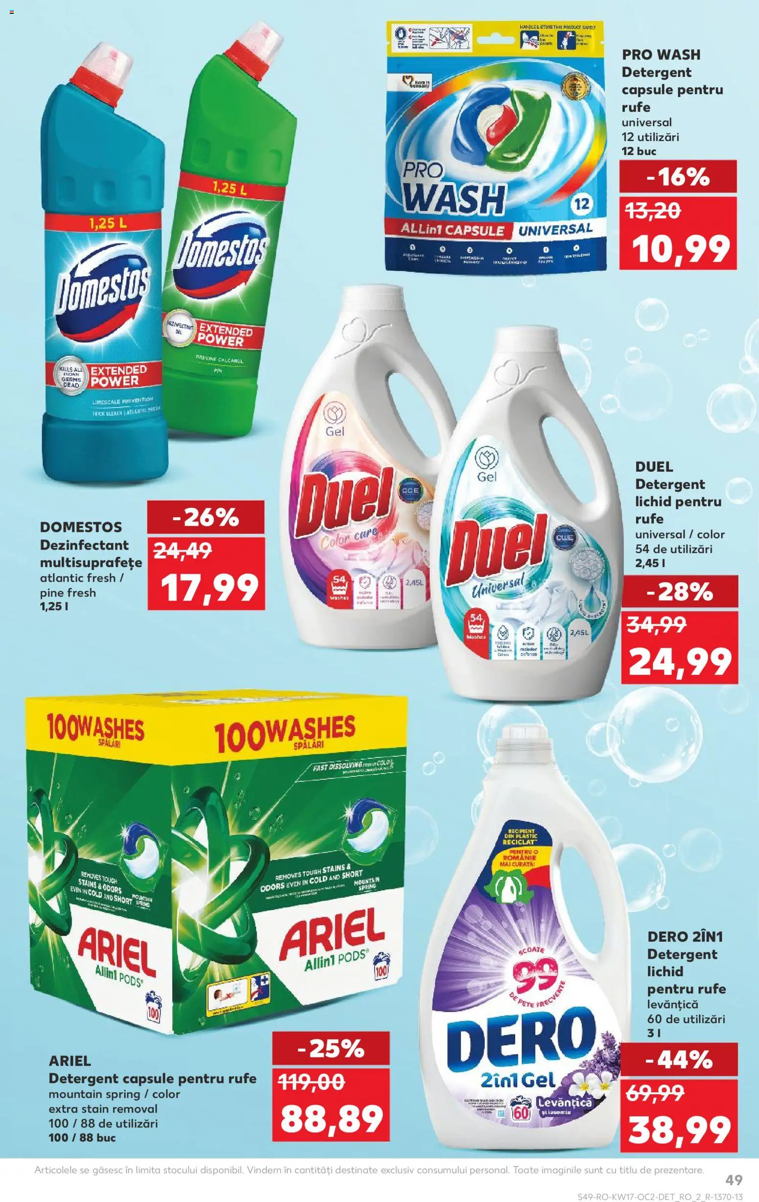 Noul catalog Kaufland – valabil de la 22.04.2026 | Pagină: 49 | Produse: Detergent