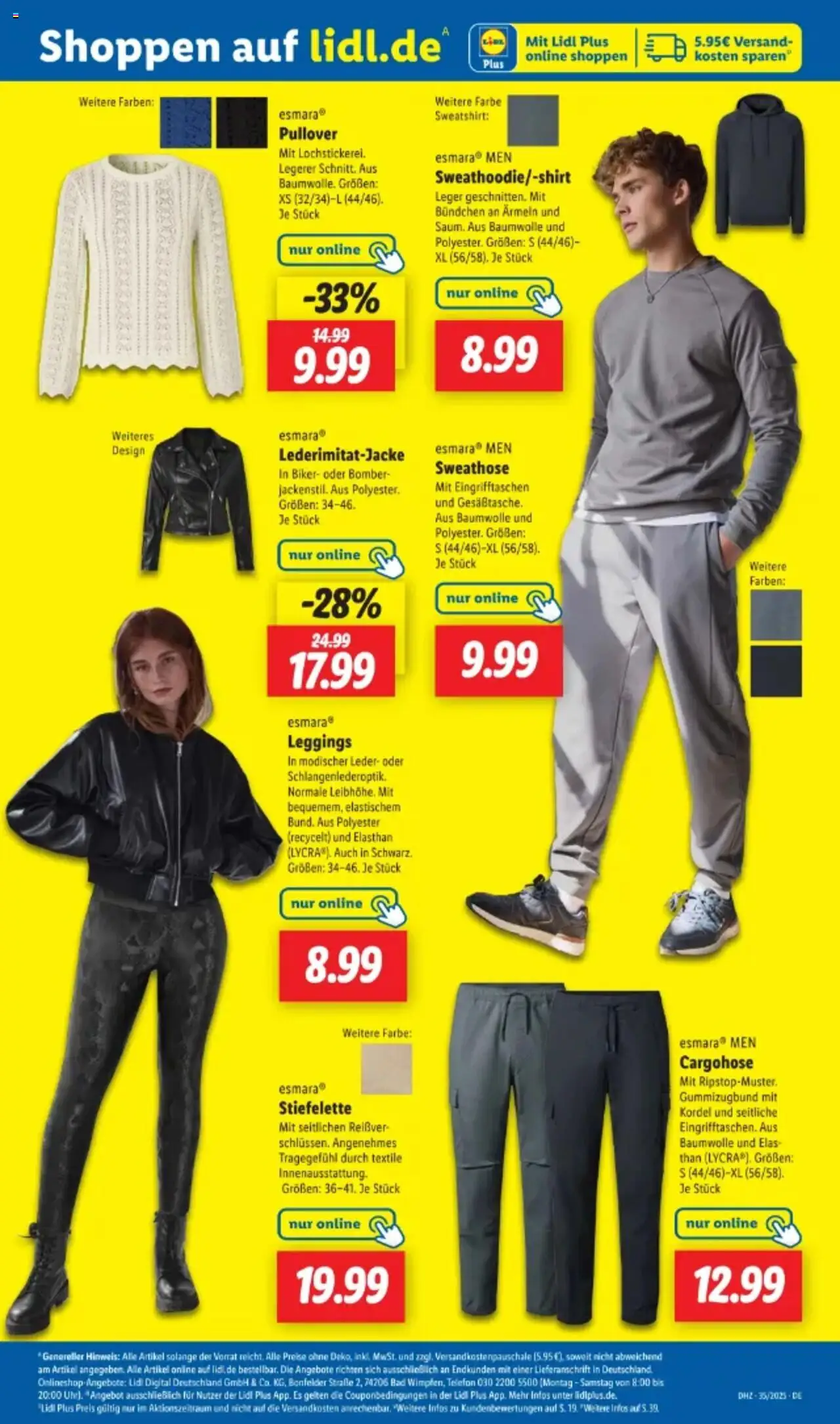 Lidl Prospekt 	 - gültig ab dem 25.08.2025 | Seite: 35 | Produkte: Sweatshirt, Cargohose, Bad, Telefon