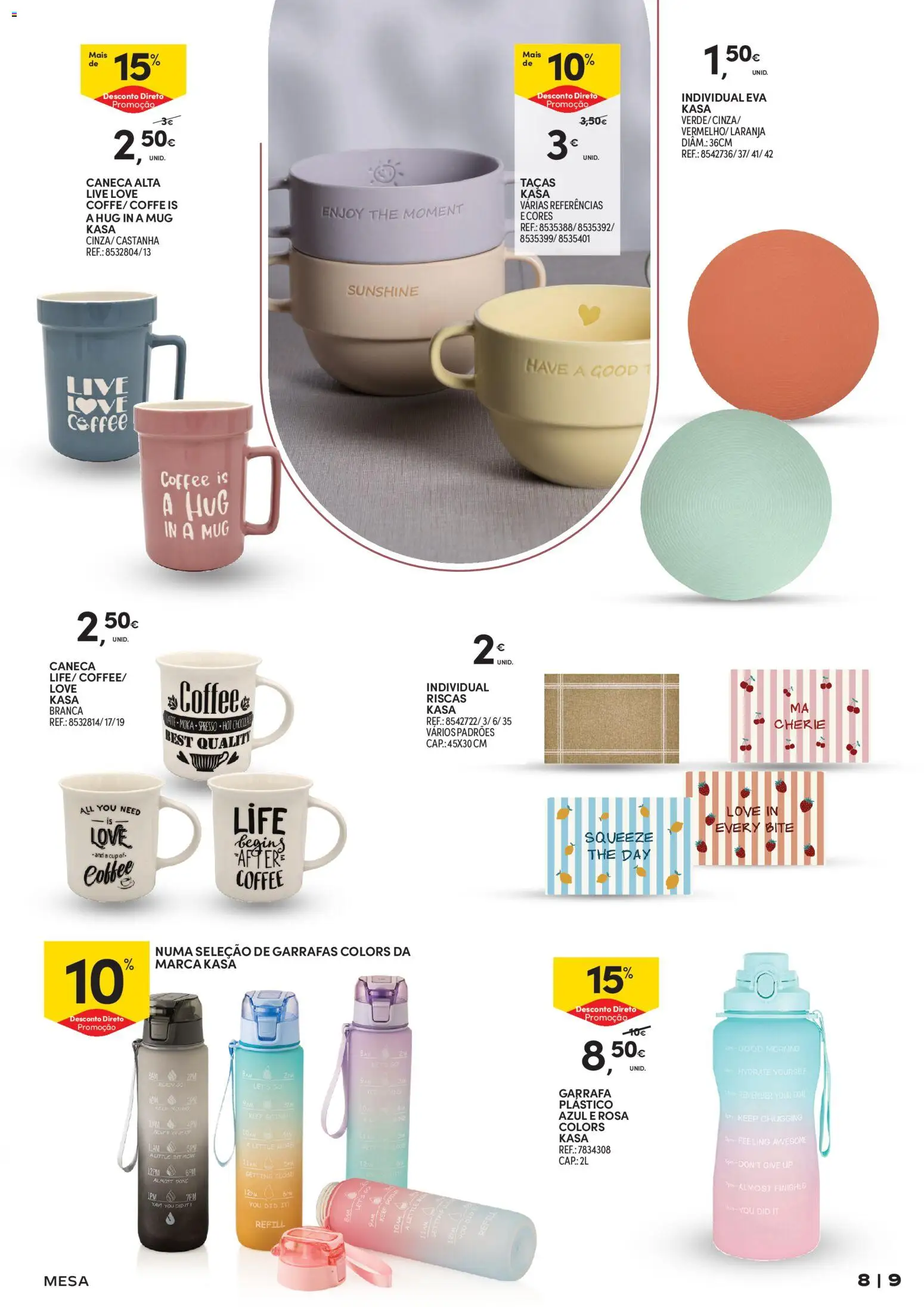 Continente - Açores Tudo para a Casa │ válido de 24.02.2026 | Página: 9 | Produtos: Taças, Caneca, Mesa