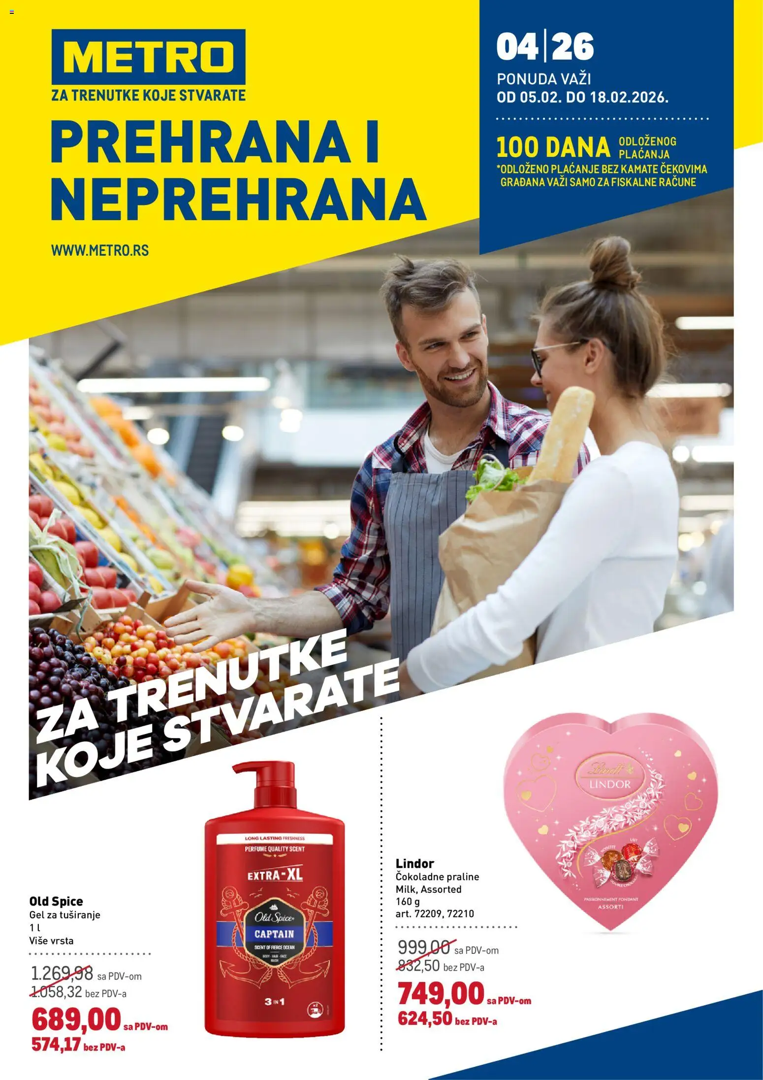 Metro katalog - važi od 05.02.2026 | Strana: 1 | Proizvode: Praline, Gel za tuširanje