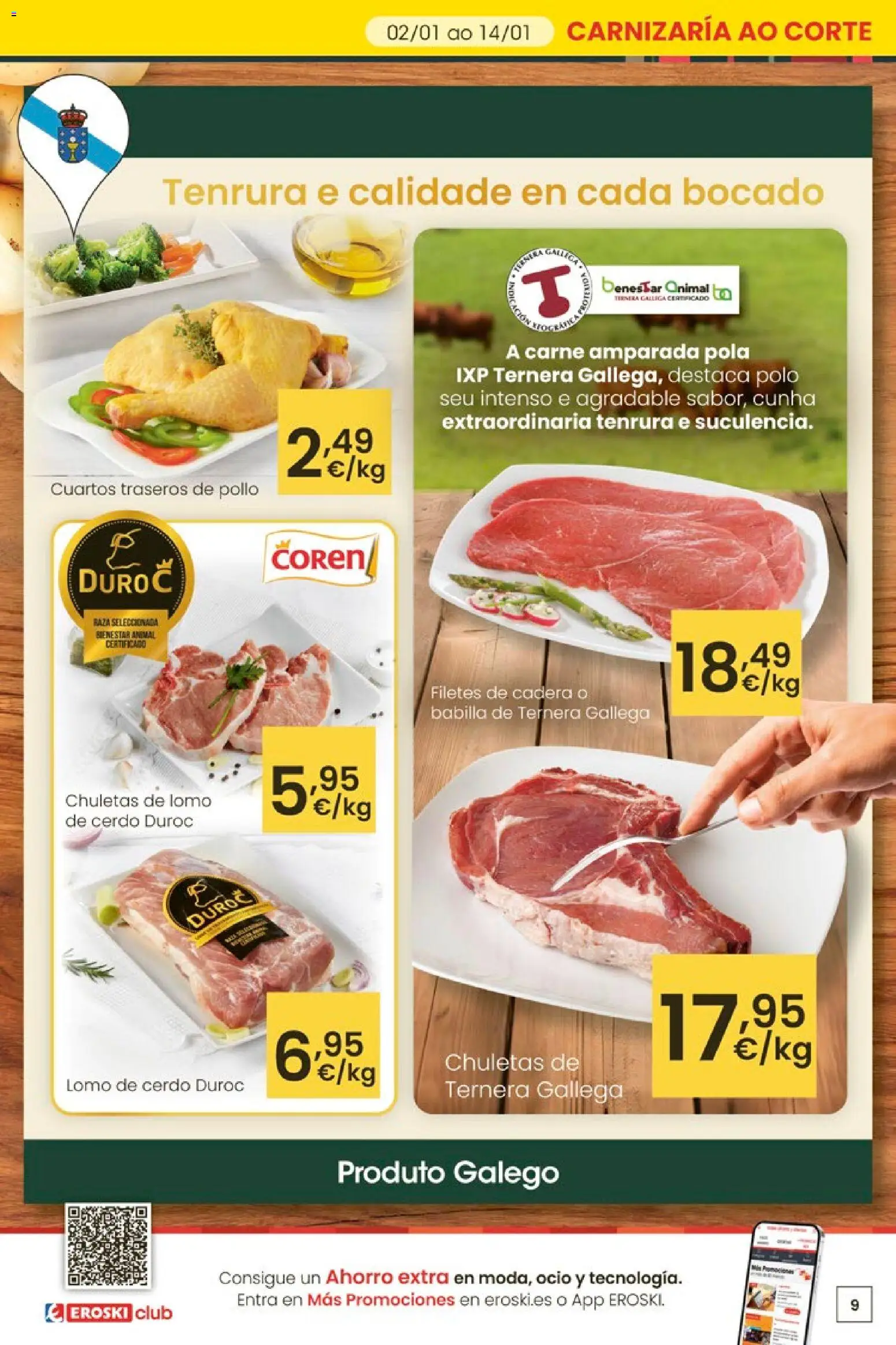 Eroski - Para un xaneiro máis lixeiro │ válido desde el 05.01.2026 | Página: 9 | Productos: Cerdo
