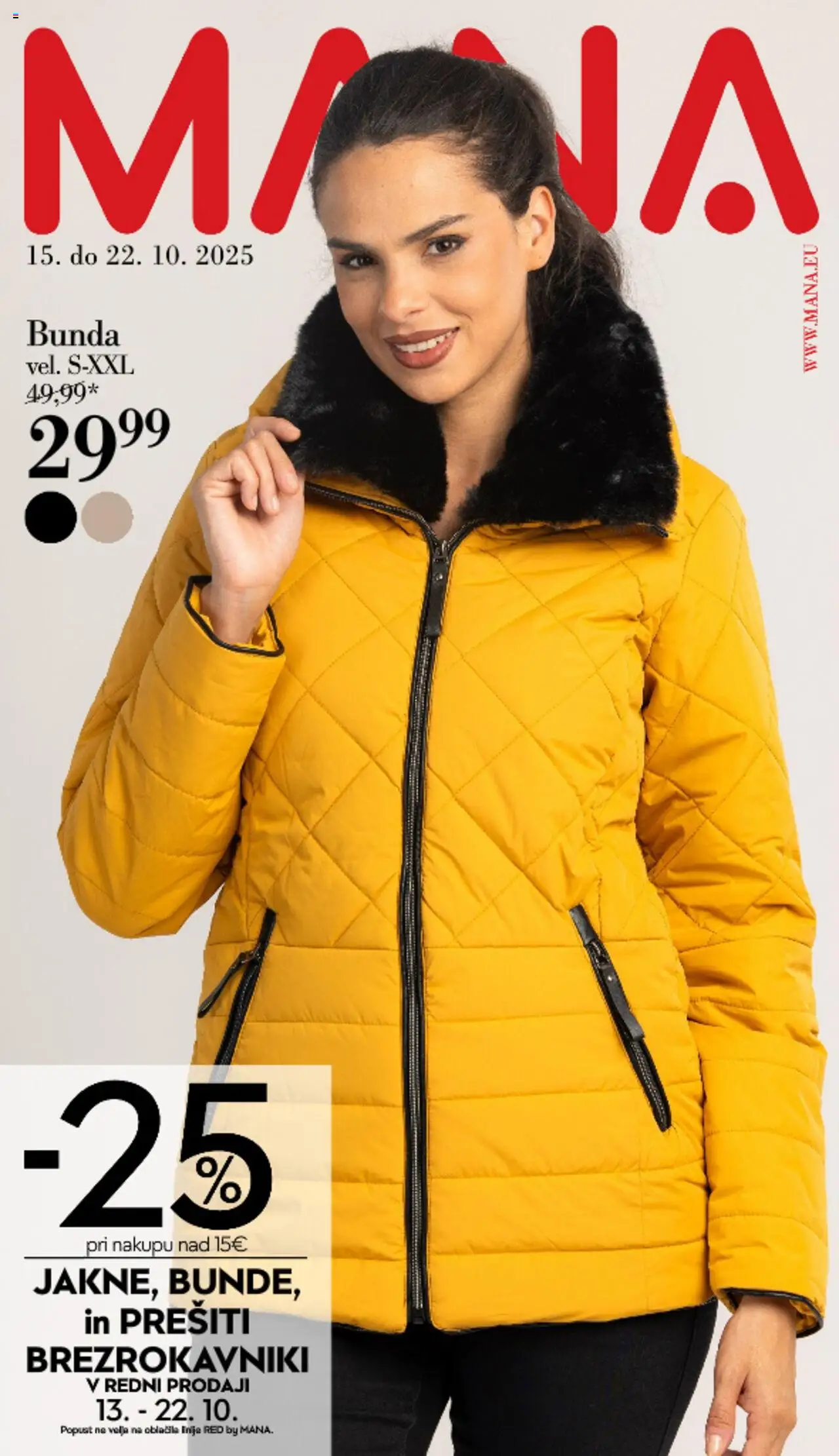 Novi Mana katalog ponudbe – veljaven od 15.10.2025 | Stran: 1 | Izdelki: Oblacila