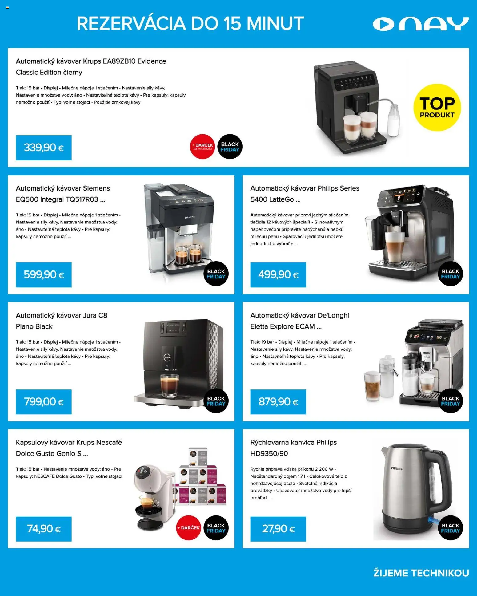 Nové NAY Elektrodom akcie – leták je platný od 10.11.2025 | Strana: 13 | Produkty: Kapsulový kávovar, Automatický kávovar, Kávovar, Dolce Gusto