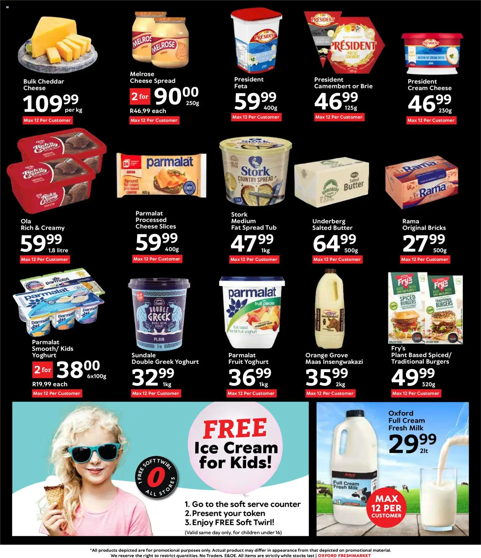 New Oxford Freshmarket catalogue – valid from 21.01.2026 | Page: 16 | Products: Yoghurt, Butter, Cheese, Ice cream