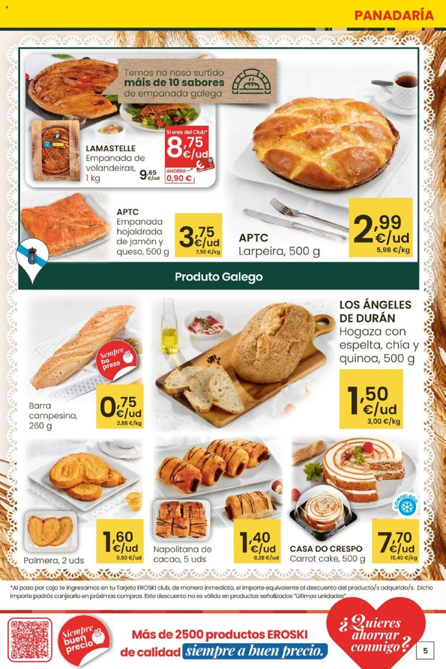 Eroski Quieres ahorrar conmigo │ válido desde el 16.04.2026 | Página: 5 | Productos: Jamón, Té, Caja