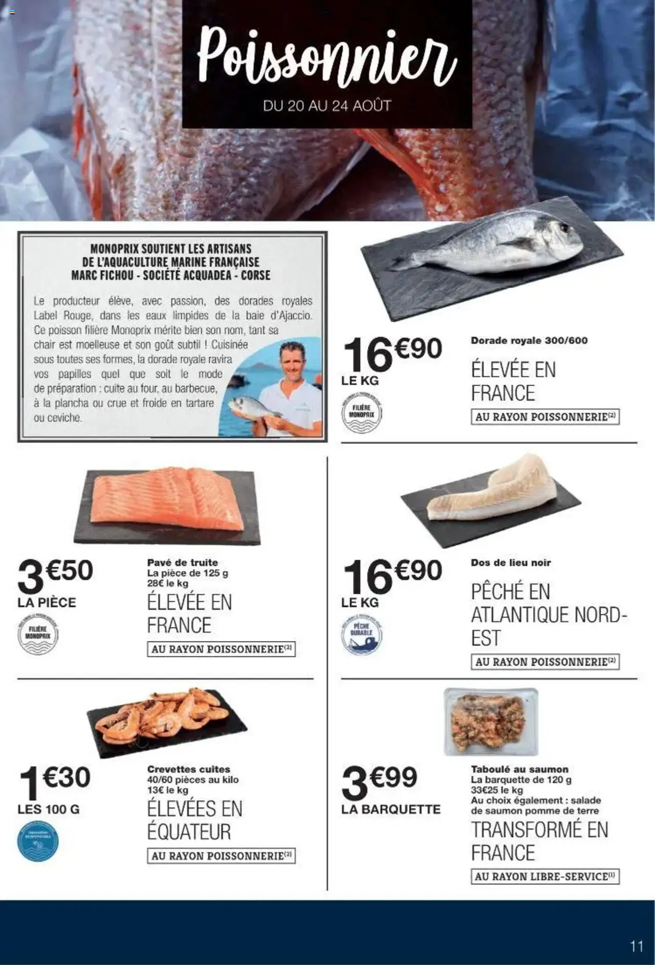  | Page: 11 | Produits: Pomme, Dorade royale, Poisson, Saumon