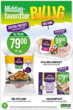 Forhåndsvisning av KALKUNFILET, 750 g, salt&pepper, Prior, pr. kg 238,67 gyldig fra 09.03.2026 | Side: 12 | Produkter: Încălzitor de biberon, Kylling, Kiwi, Kalkun