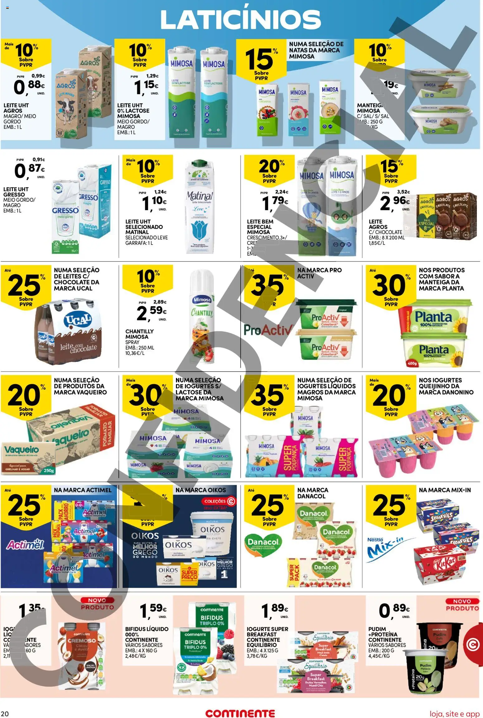 Continente Semanal Continente Bom Dia │ válido de 02.12.2025 | Página: 20 | Produtos: Leite, Iogurte, Nestlé, Natas