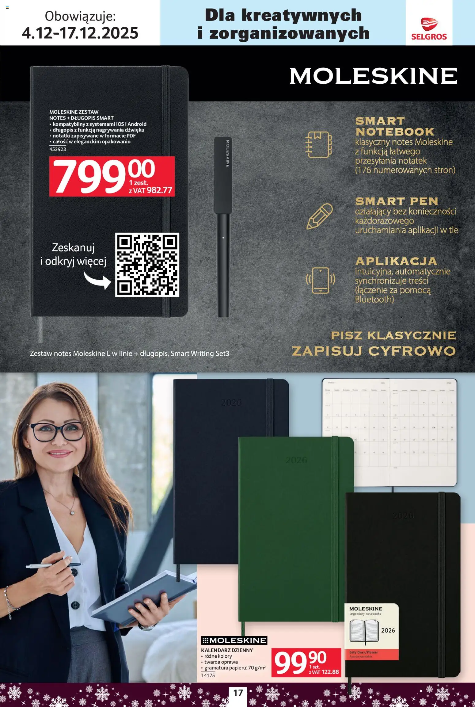 Selgros cash&carry Gazetka - Biuro od 04.12.2025 | Strona: 17 | Produkty: Kalendarz, Notebook