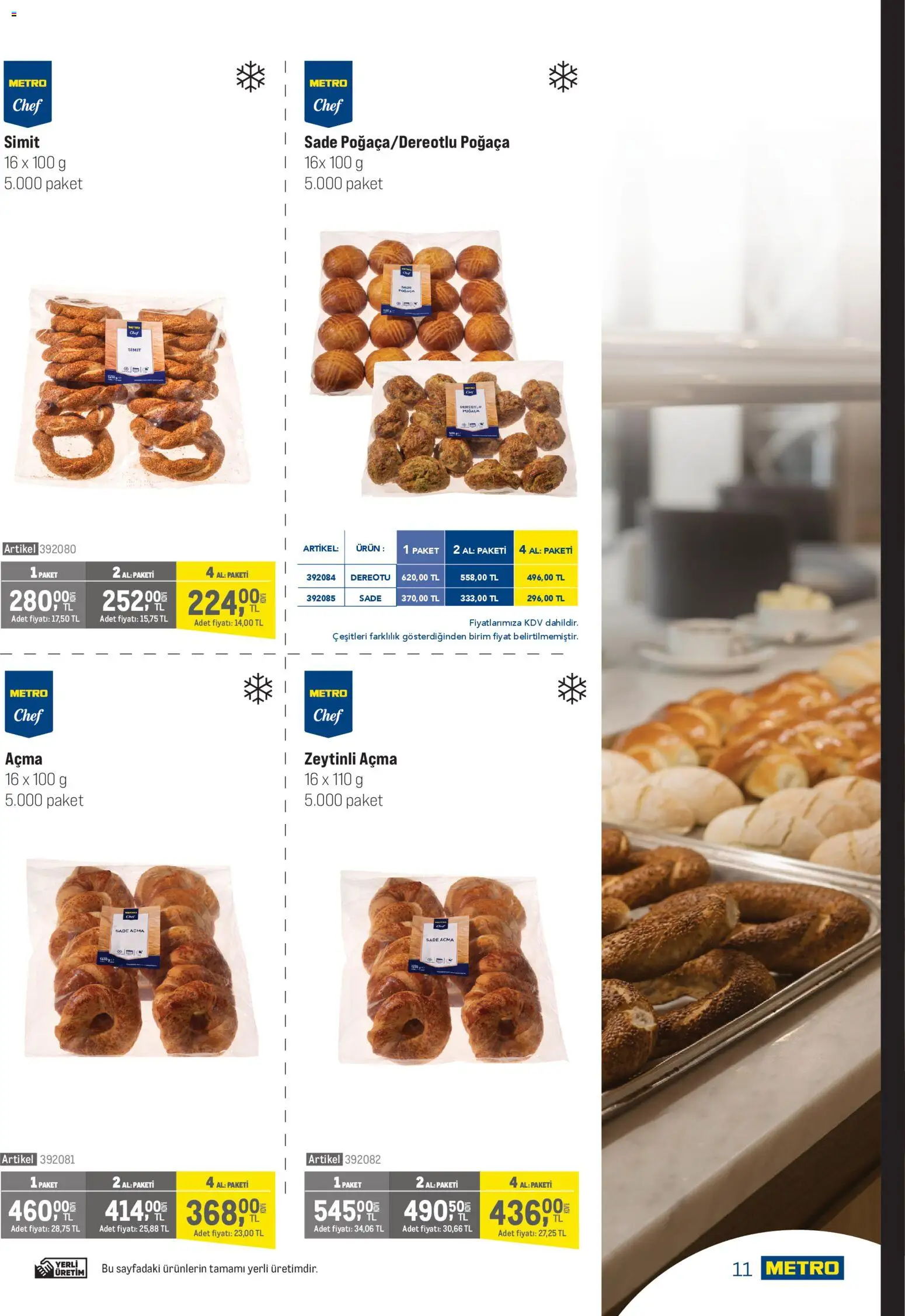 Metro - Şehir Otelleri - 15.04.2026 tarihinden itibaren geçerlidir | Sayfa: 11 | Ürünler: Simit, Dereotu