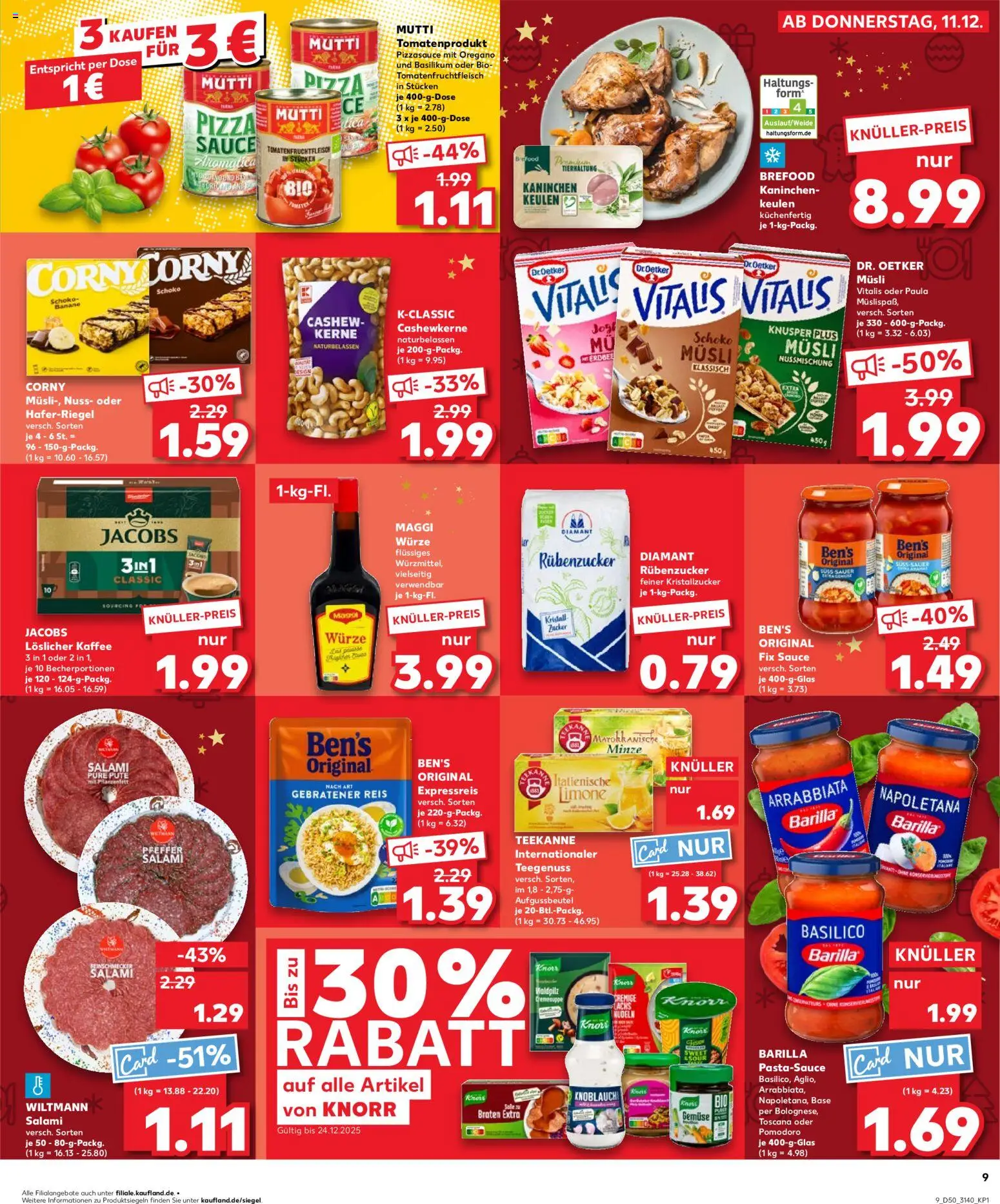 Kaufland prospekt Leipzig	 – gültig ab 14.12.2025 | Seite: 9 | Produkte: Barilla, Knorr, Gemüse, Reis