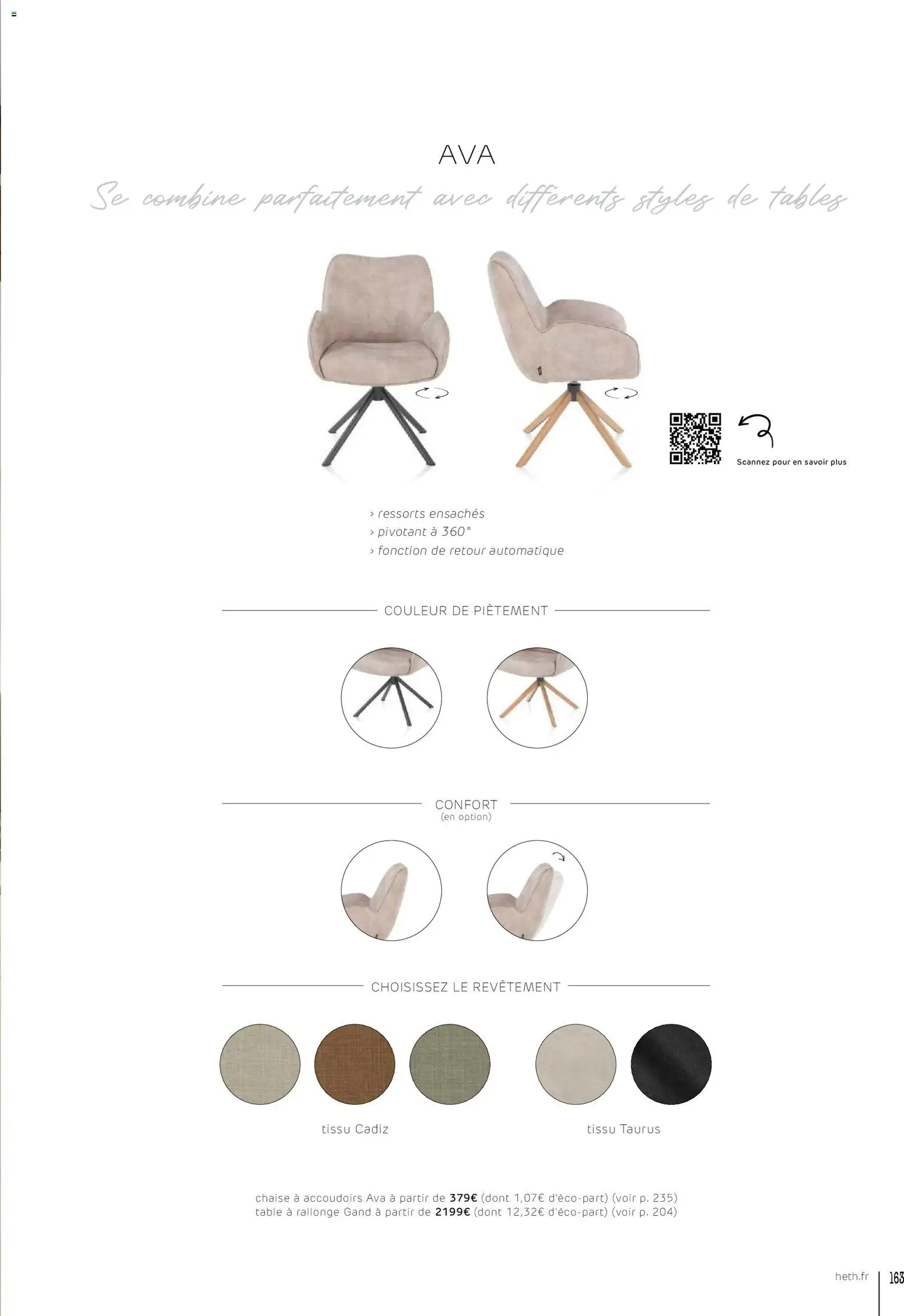 {H1} | Page: 163 | Produits: Table, Chaise
