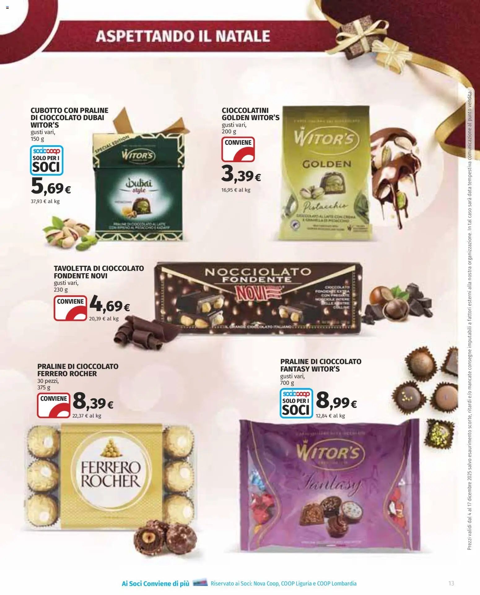 Volantino Ipercoop del 04.12.2025 | Pagina: 13 | Prodotti: Cioccolato, Data, Cioccolatini