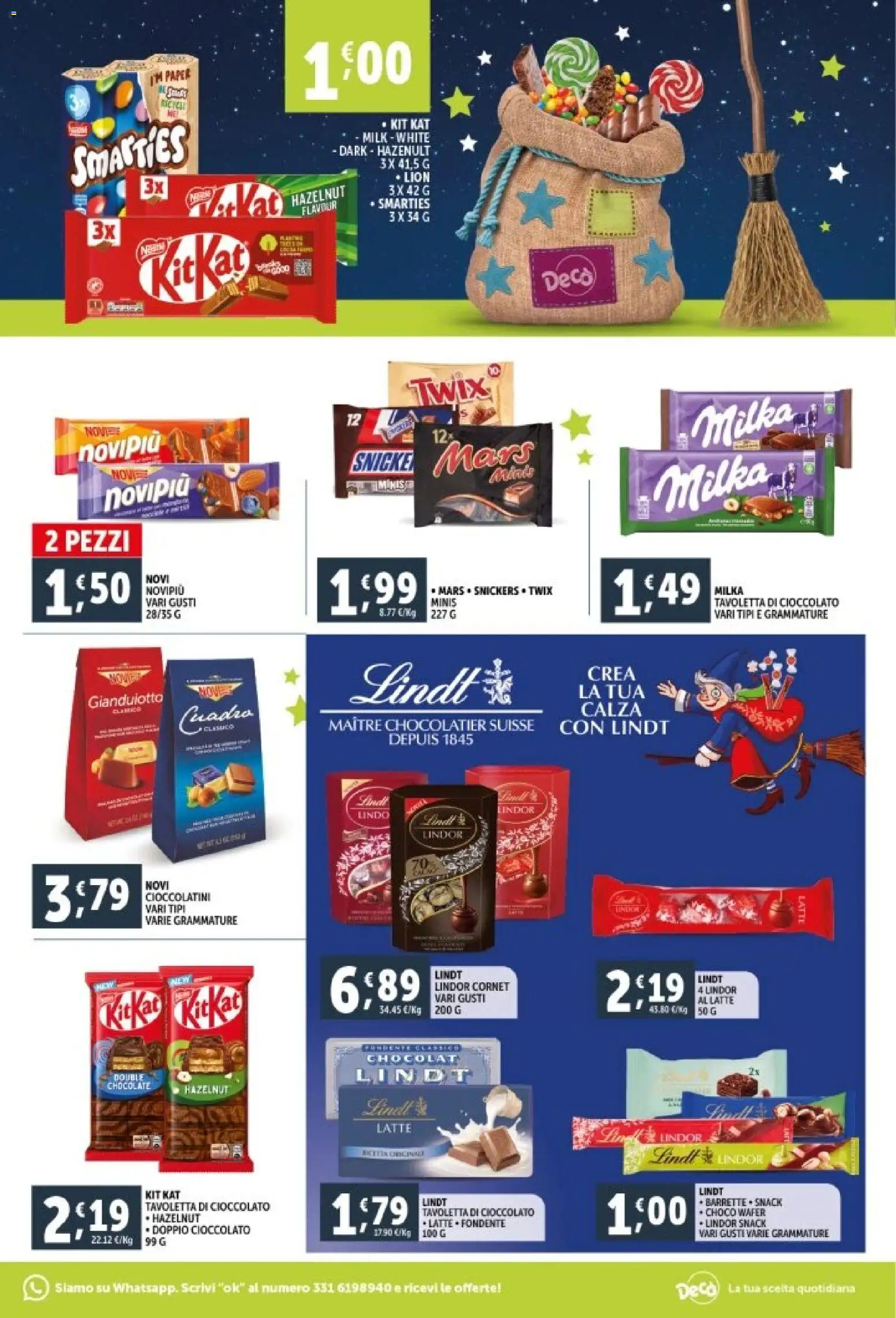 Volantino Decò del 29.12.2025 | Pagina: 15 | Prodotti: Cioccolato, Latte, Cioccolatini