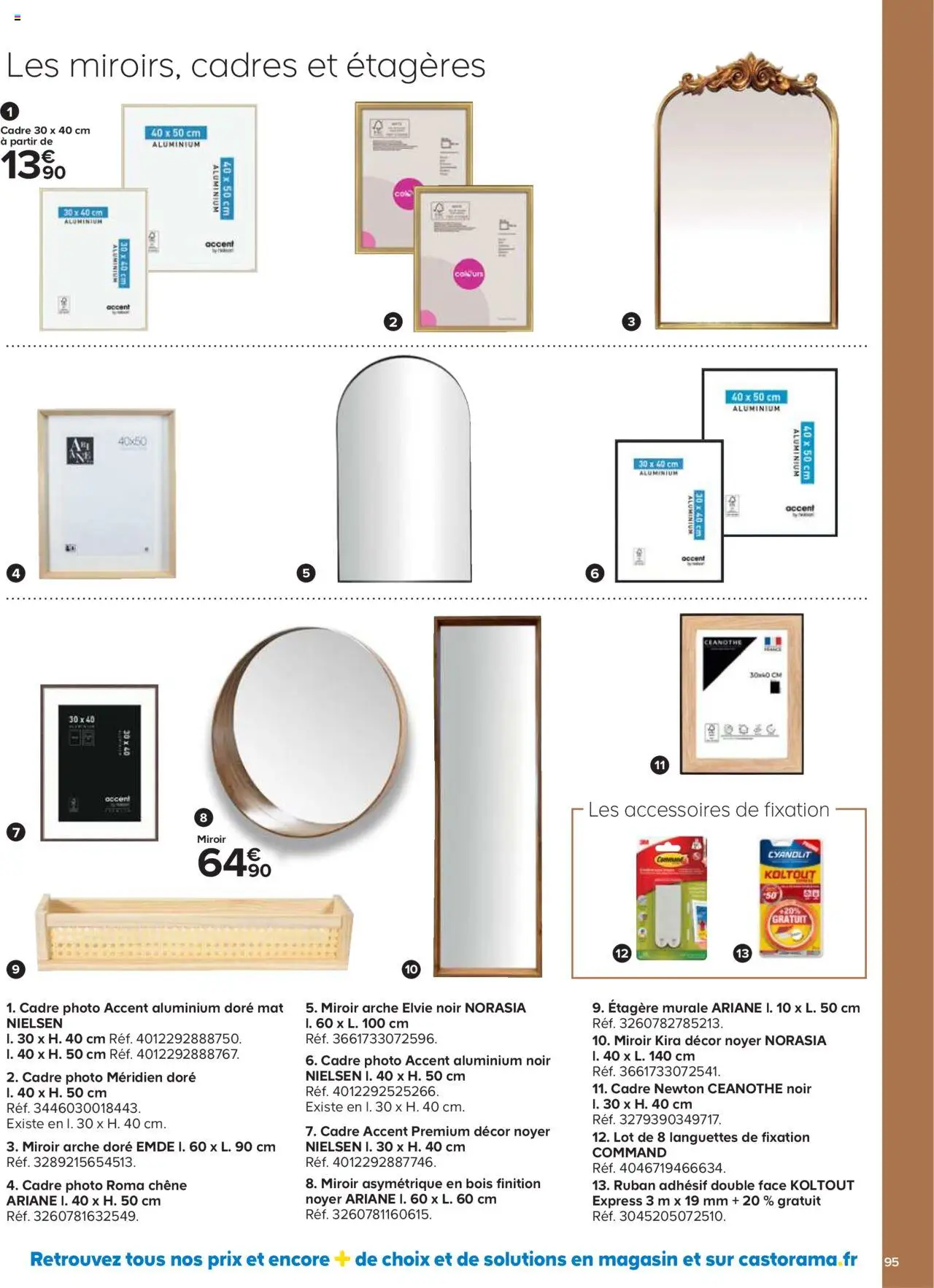 {H1} | Page: 95 | Produits: Étagère murale, Étagère, Miroir, Cadre