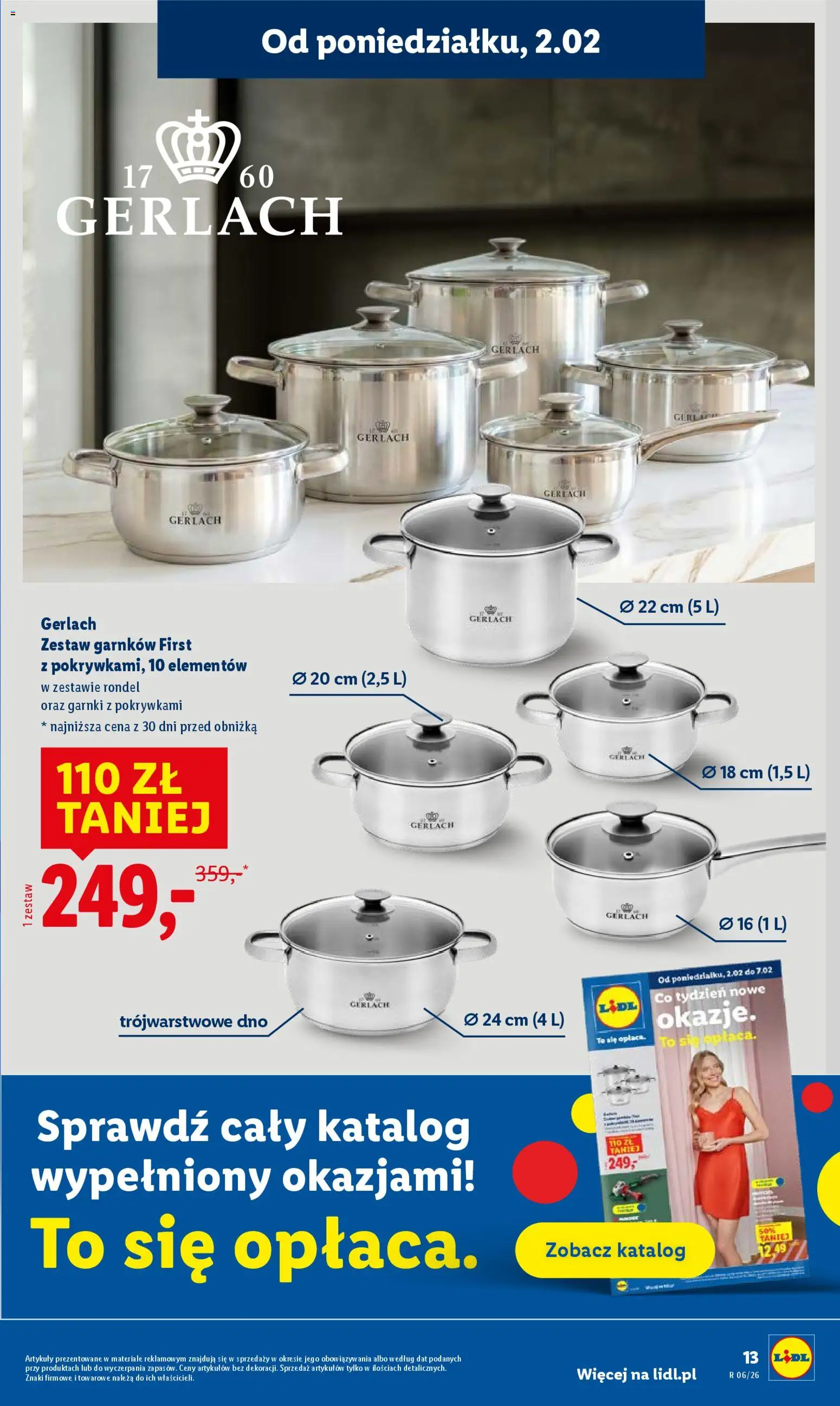 Lidl Gazetka od 02.02.2026 | Strona: 13 | Produkty: Garnki