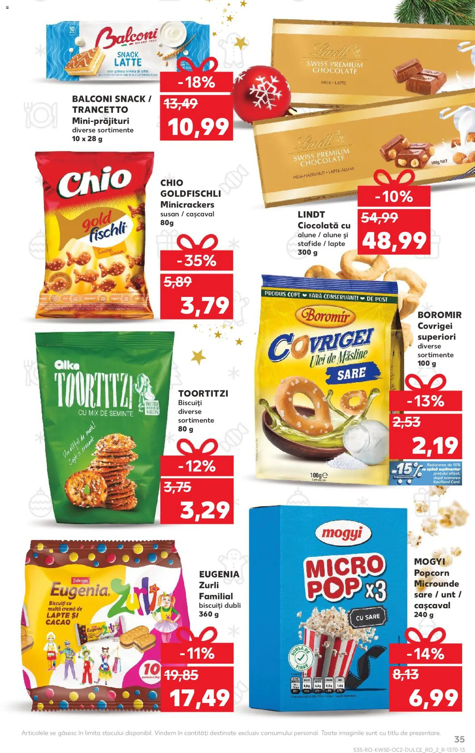 Noul catalog Kaufland – valabil de la 10.12.2025 | Pagină: 35 | Produse: Măsline, Covrigei, Lapte, Cacao