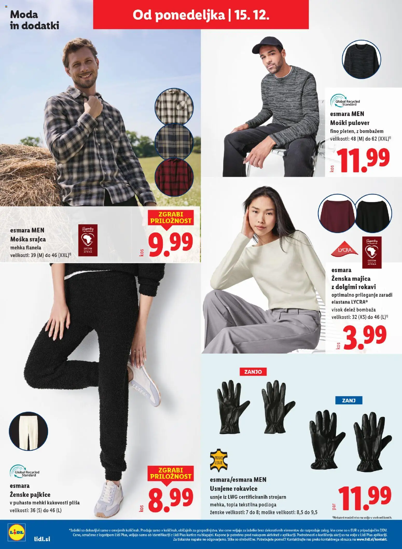 Novi Lidl katalog ponudbe – veljaven od 11.12.2025 | Stran: 50 | Izdelki: Srajca, Pajkice, Podloga, Majica