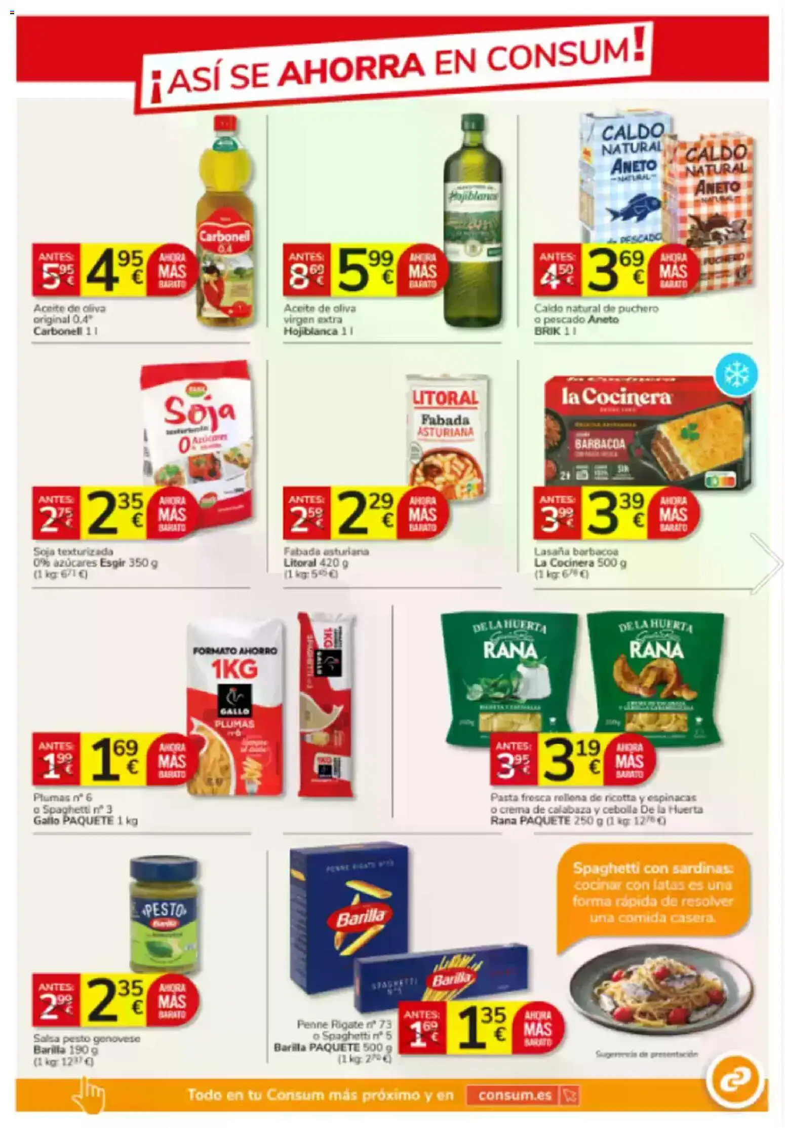 Consum folleto │ válido desde el 26.02.2026 | Página: 9 | Productos: Πράσινο τσάι, Pasta, Aceite de oliva, Lasaña