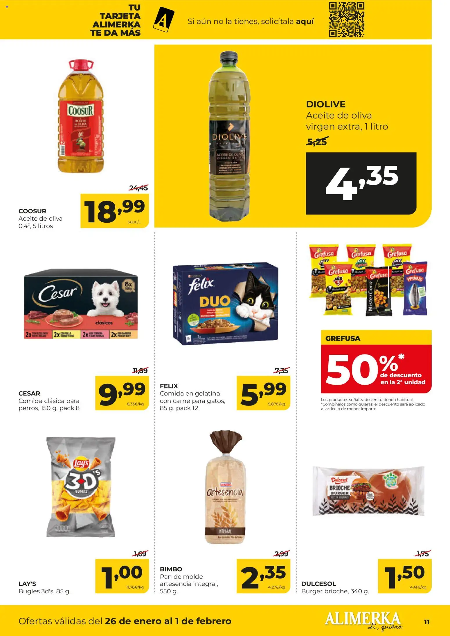 Alimerka folleto Castilla y León │ válido desde el 26.01.2026 | Página: 11 | Productos: Gelatina, Pan, Té, Pan de molde