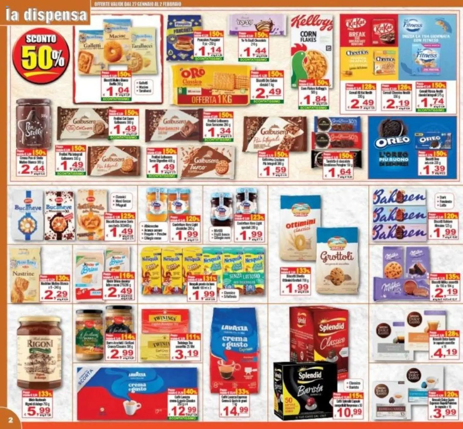 Volantino CTS del 27.01.2026 | Pagina: 2 | Prodotti: Crema, Lavazza