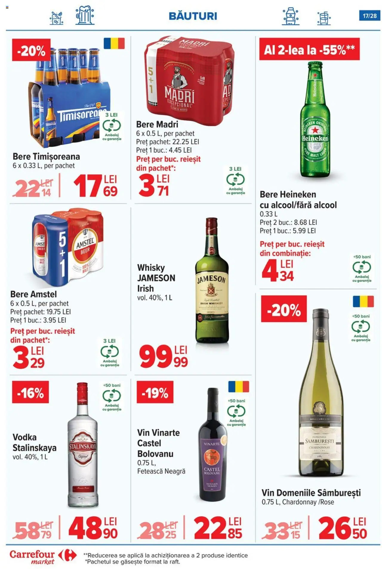 Carrefour catalog - Market – valabil de la 13.08.2025 | Pagină: 18 | Produse: Vin, Bere, Vodka, Whiskey