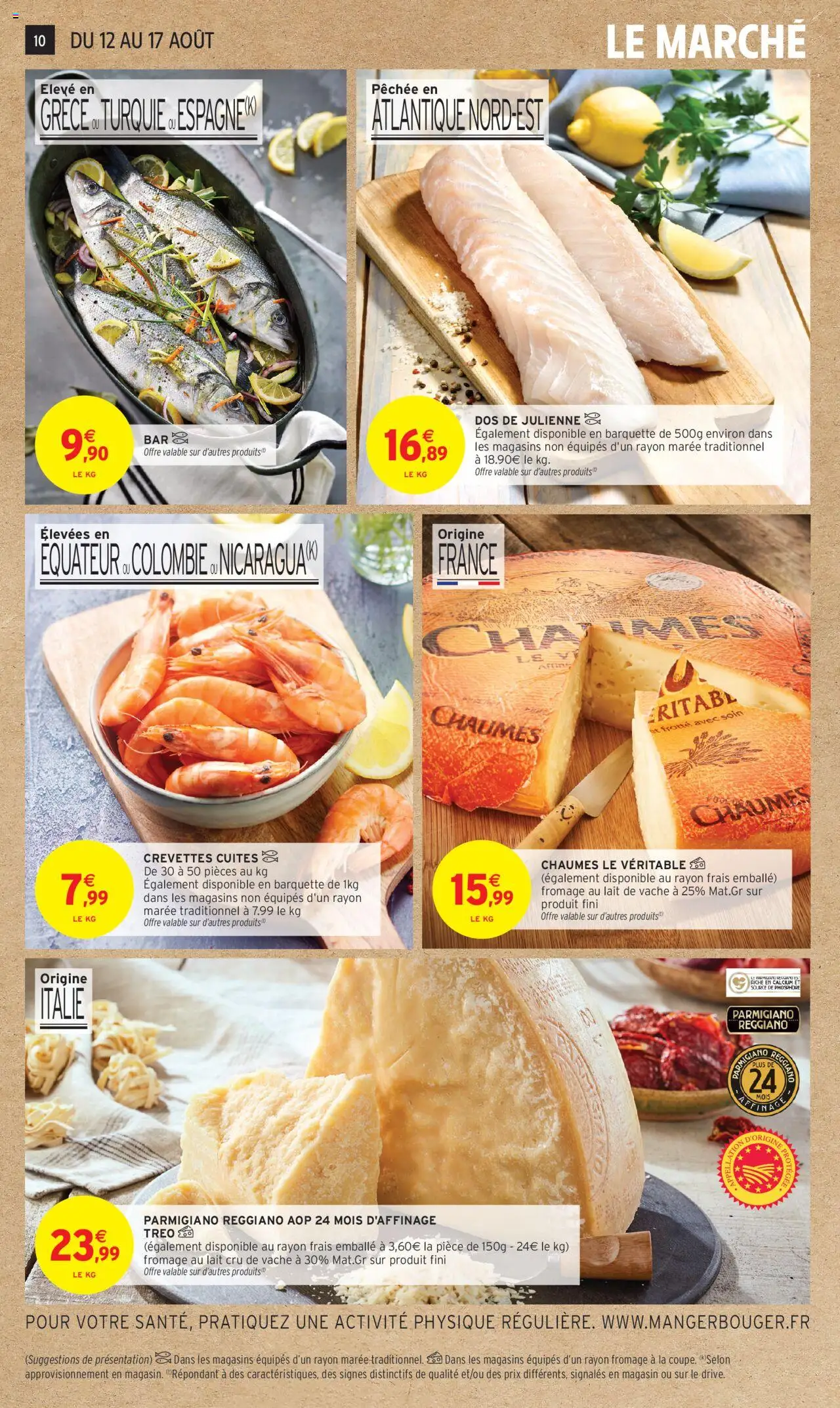  | Page: 10 | Produits: Crevettes, Lait, Fromage