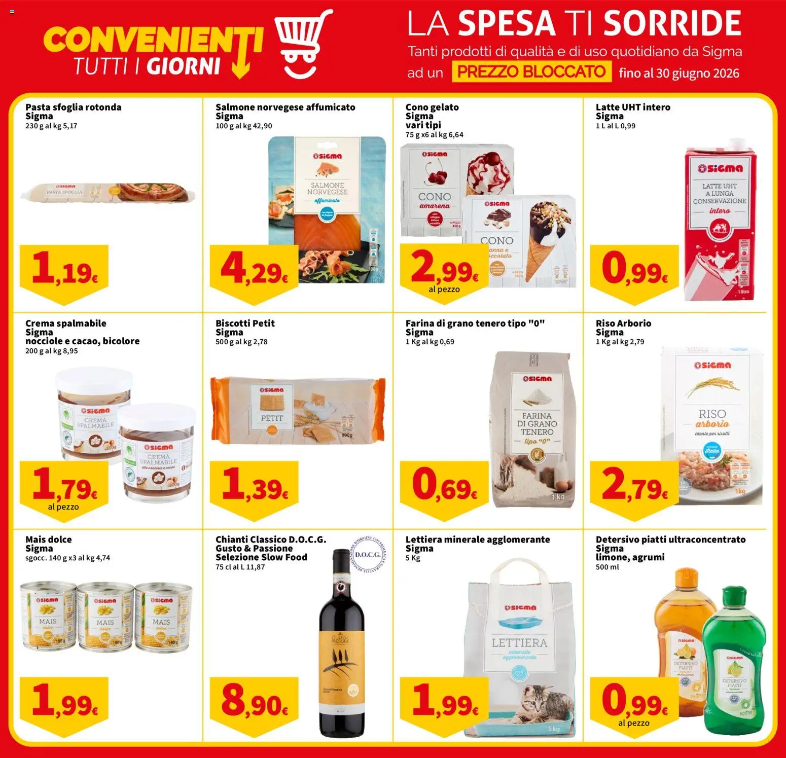 Volantino SIGMA del 09.04.2026 | Pagina: 7 | Prodotti: Salmone, Biscotti, Latte, Agrumi