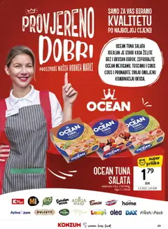 OCEAN TUNA SALATA, odabrane vrste, 210/160g - Pregled kataloga iz trgovine Konzum, vrijedi od 18.02.2026 | Stranica: 29 | Proizvodi: Salata, Tuna