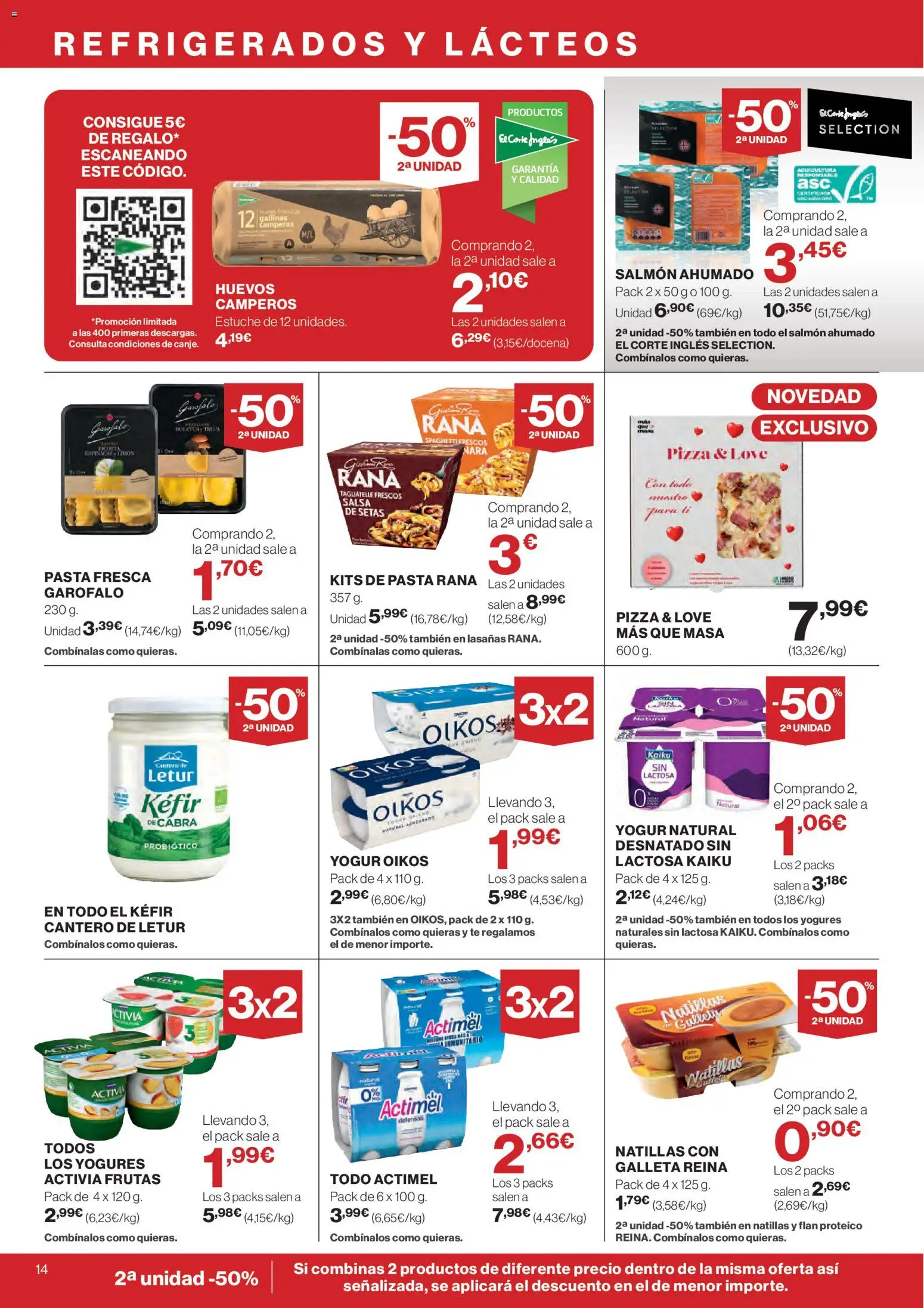 Hipercor catálogo │ válido desde el 12.02.2026 | Página: 14 | Productos: Huevos, Pizza, Pasta, Té