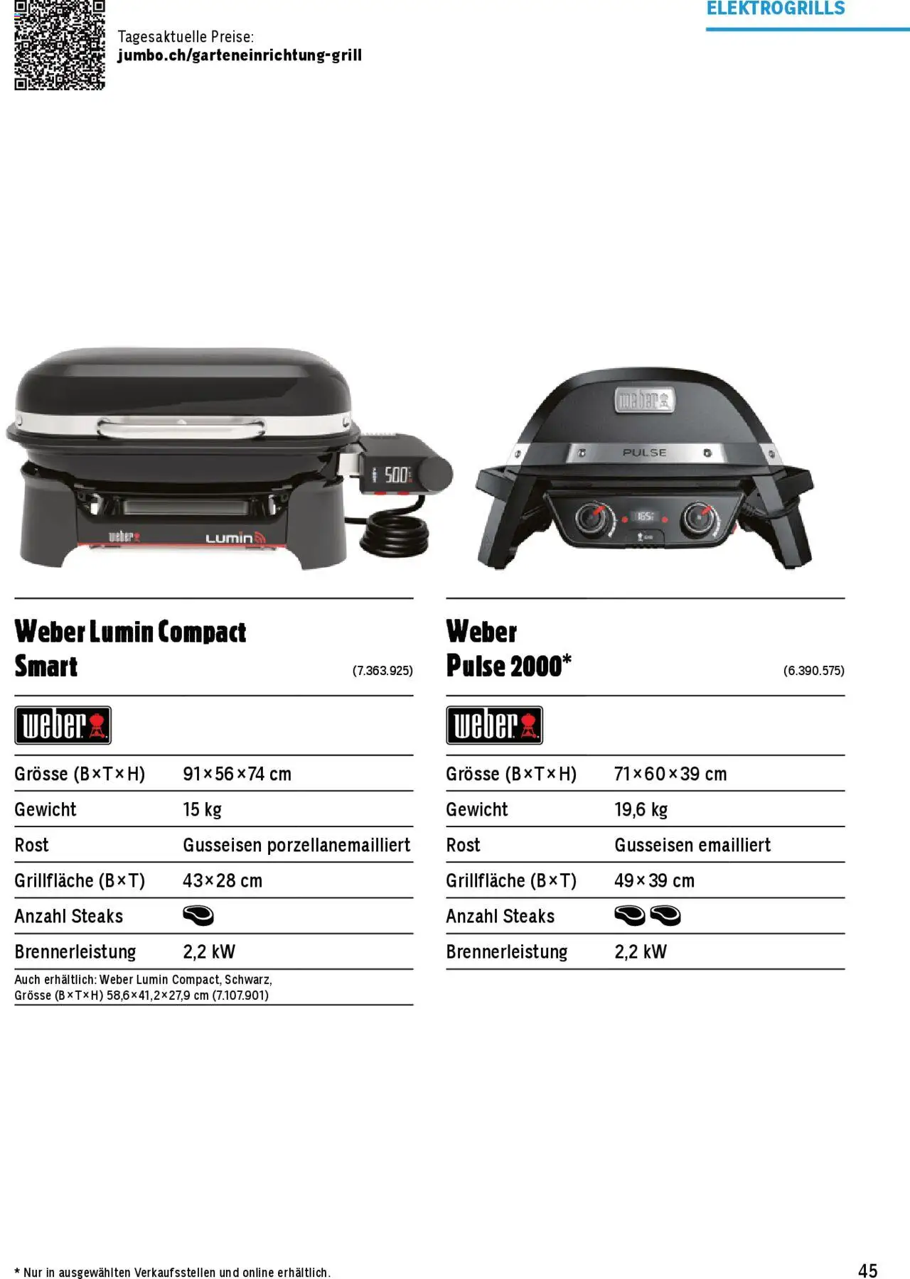Jumbo Aktionen Grosse Grillbroschüre 2025 ab 21.02.2025 | Seite: 45 | Produkte: Gewicht