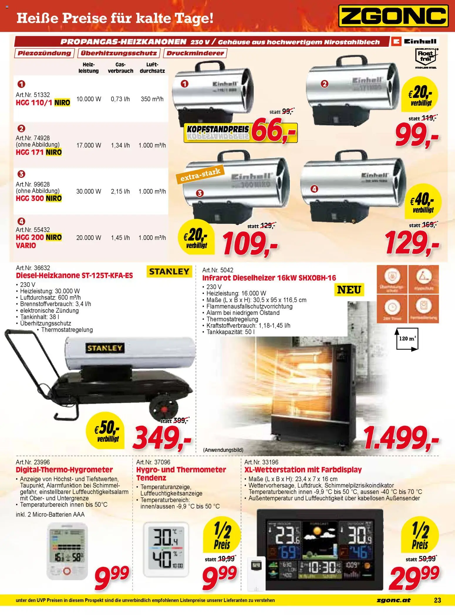 Zgonc - Flugblatt Dezember I 2025 gültig ab 01.12.2025 | Seite: 23 | Produkte: Thermometer